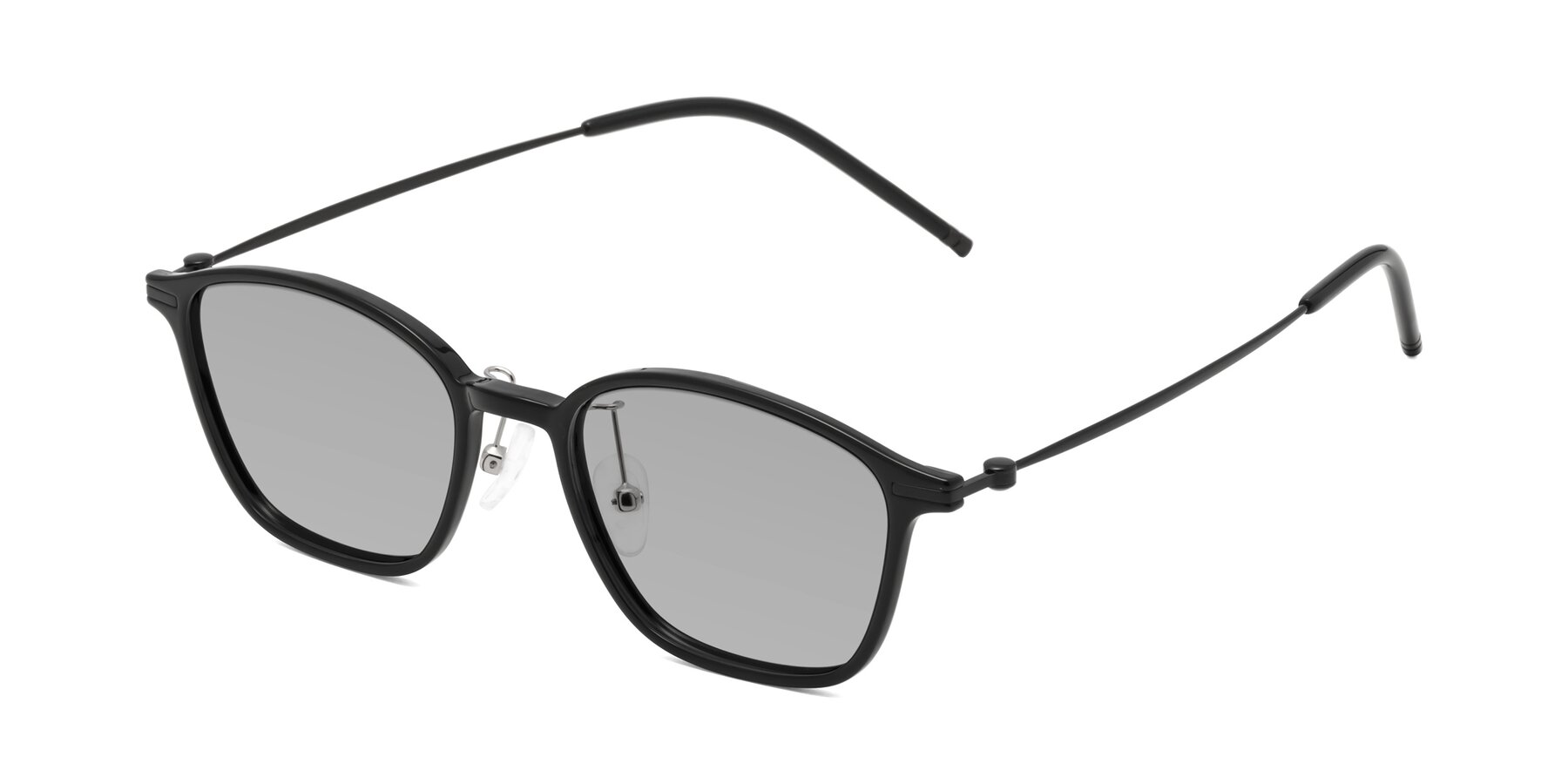 Angle of Cato in Black with Light Gray Tinted Lenses