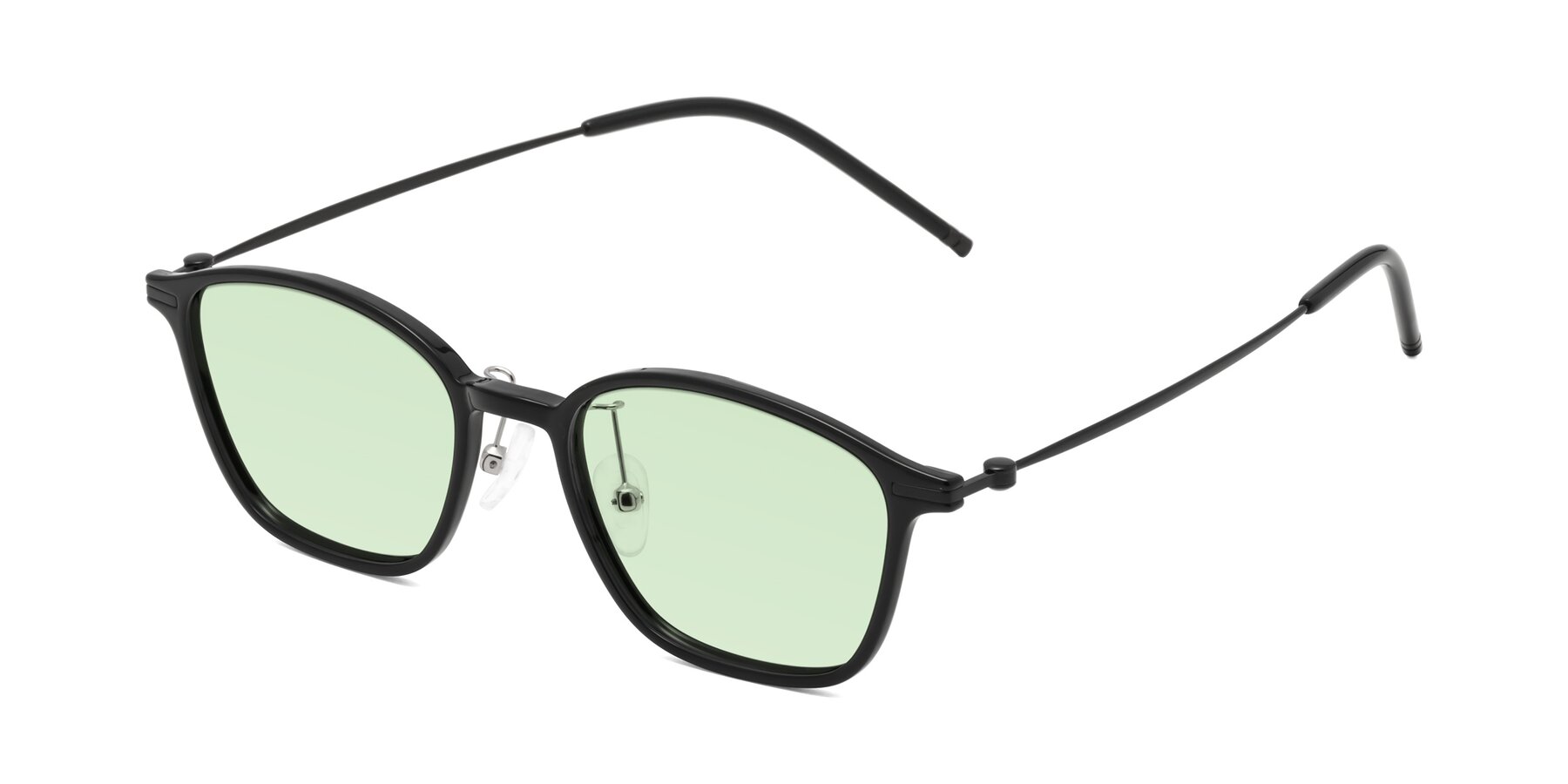 Angle of Cato in Black with Light Green Tinted Lenses