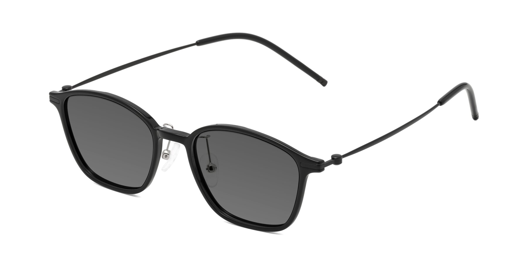 Angle of Cato in Black with Medium Gray Tinted Lenses