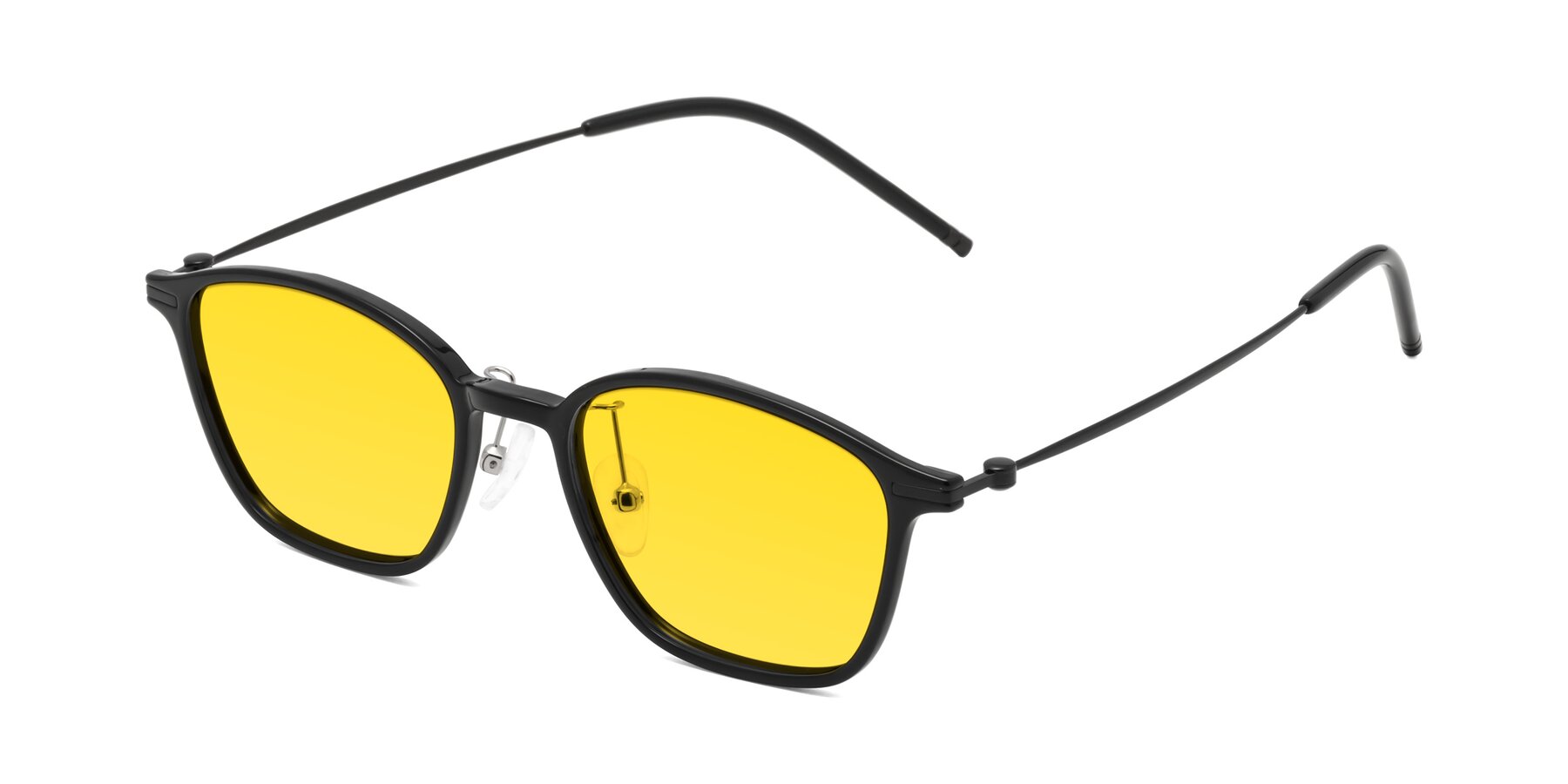 Angle of Cato in Black with Yellow Tinted Lenses