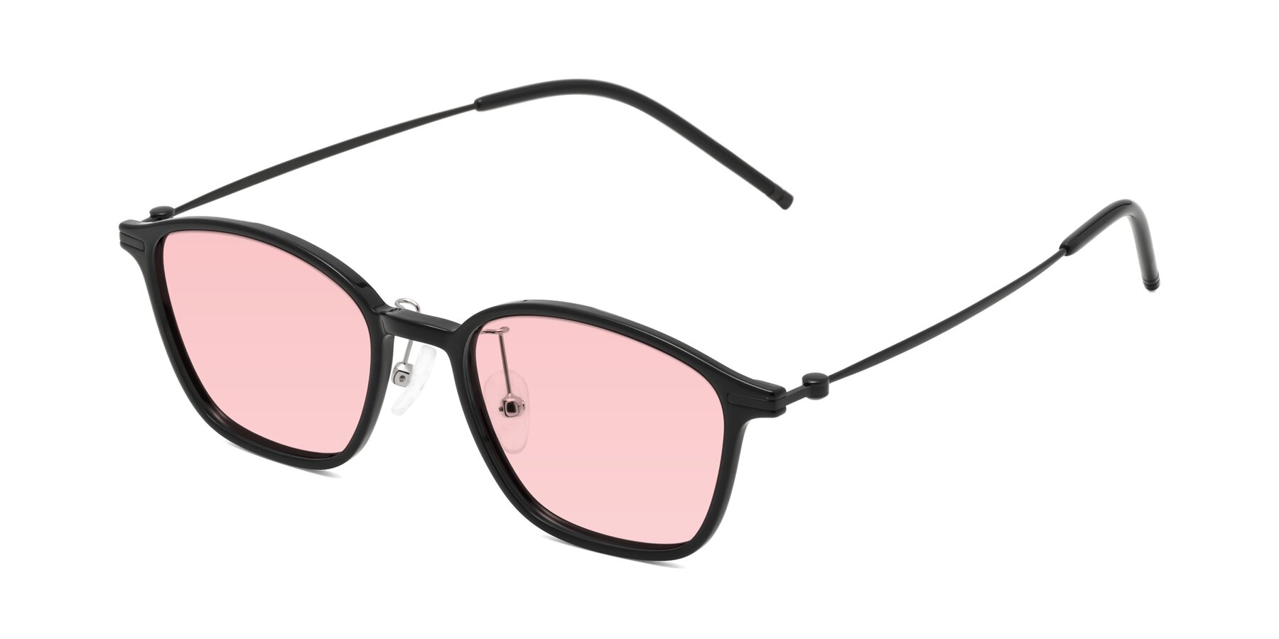 Angle of Cato in Black with Light Garnet Tinted Lenses