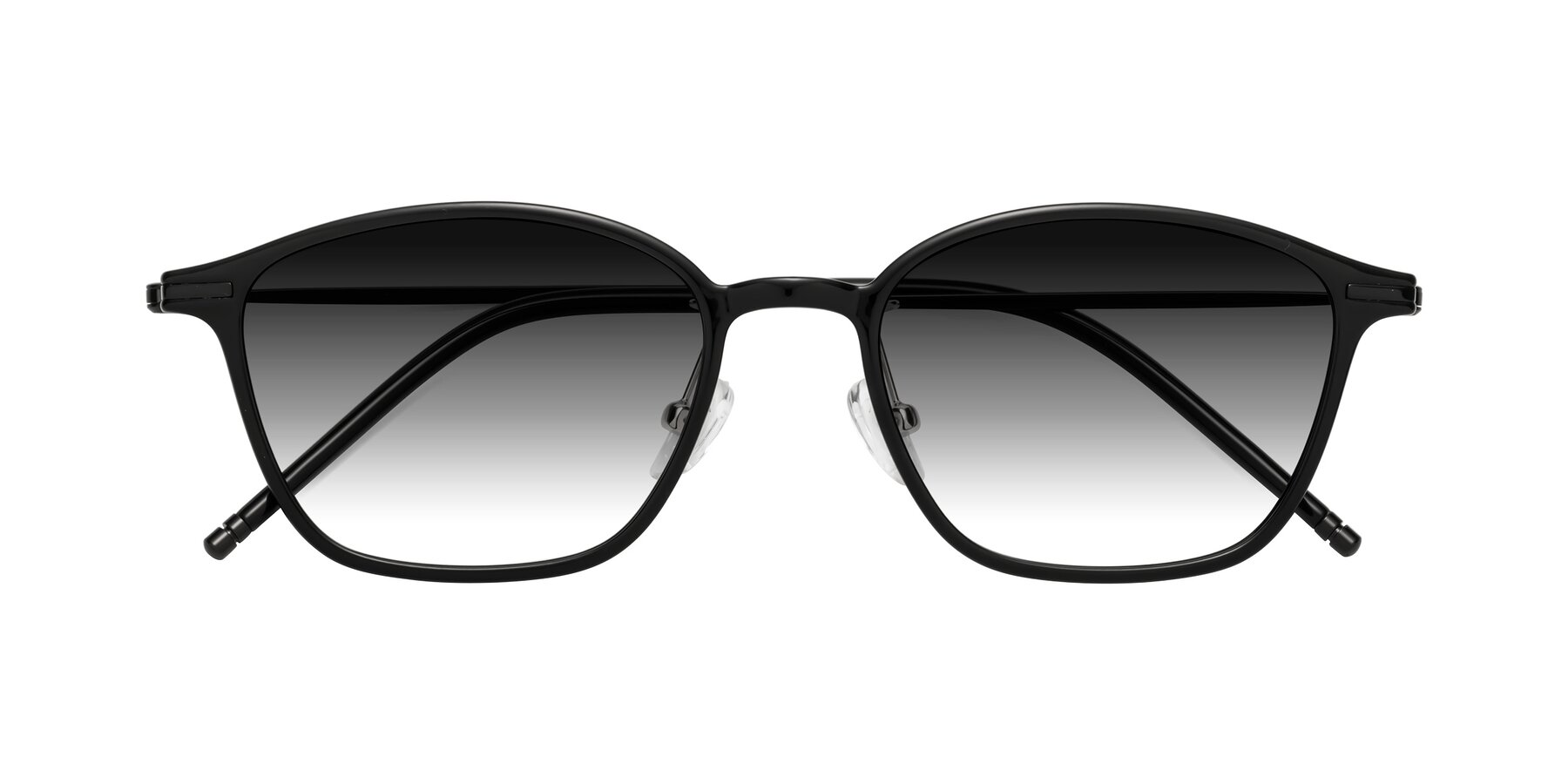 Folded Front of Cato in Black with Gray Gradient Lenses