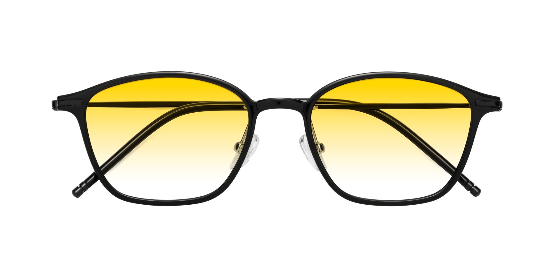 Folded Front of Cato in Black with Yellow Gradient Lenses