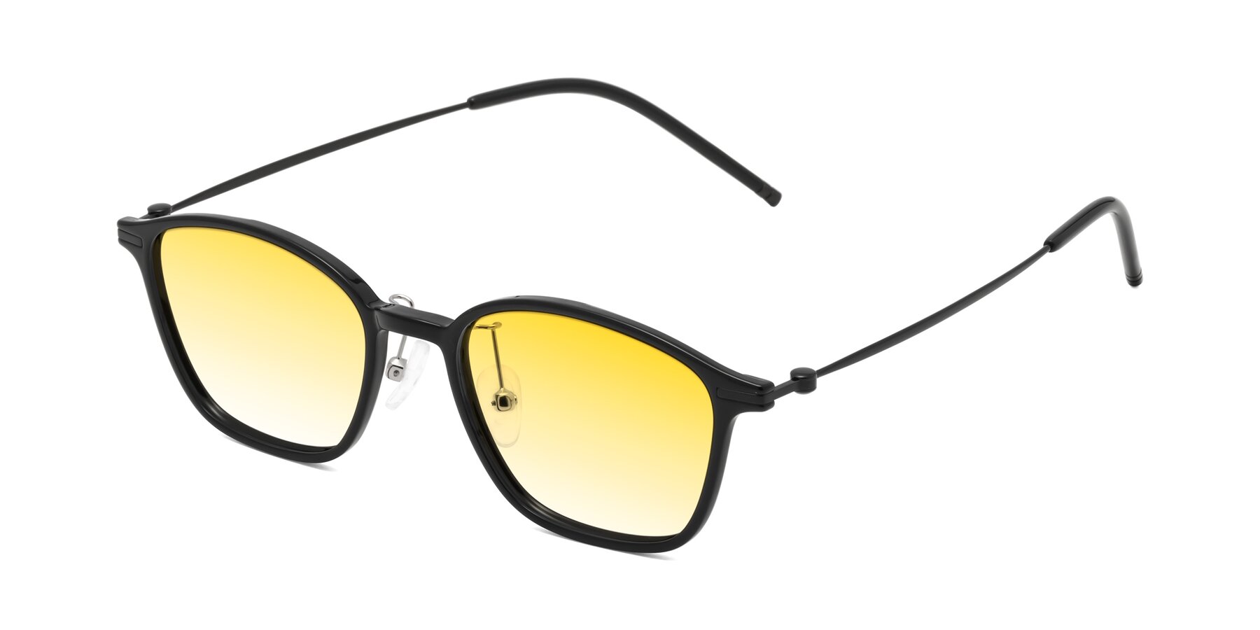 Angle of Cato in Black with Yellow Gradient Lenses