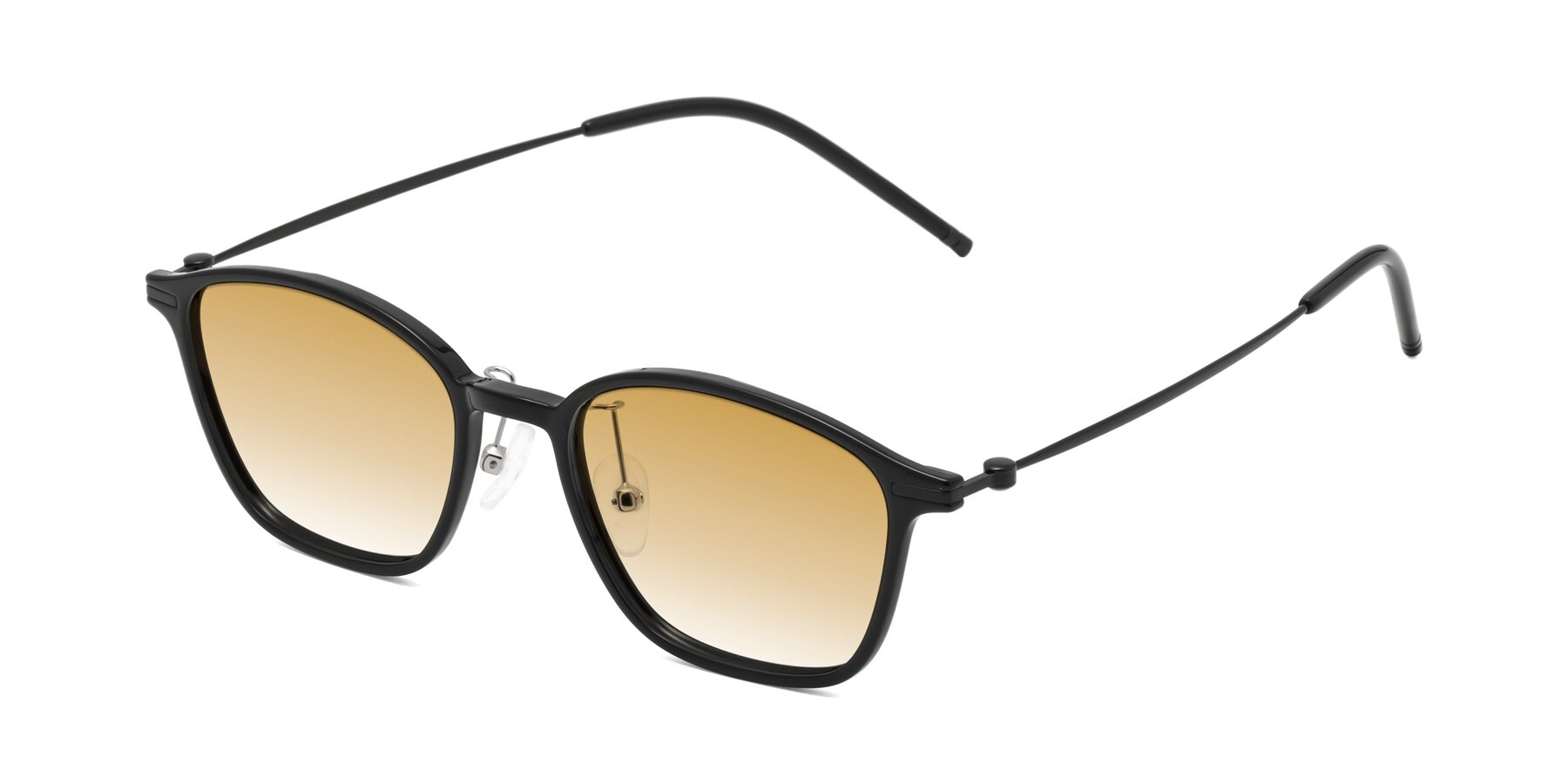 Angle of Cato in Black with Champagne Gradient Lenses