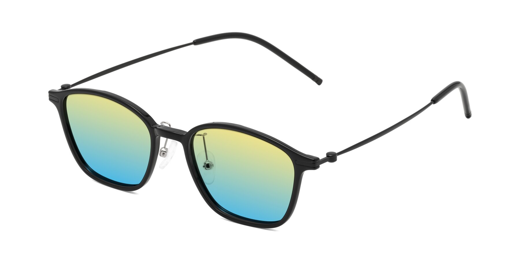 Angle of Cato in Black with Yellow / Blue Gradient Lenses