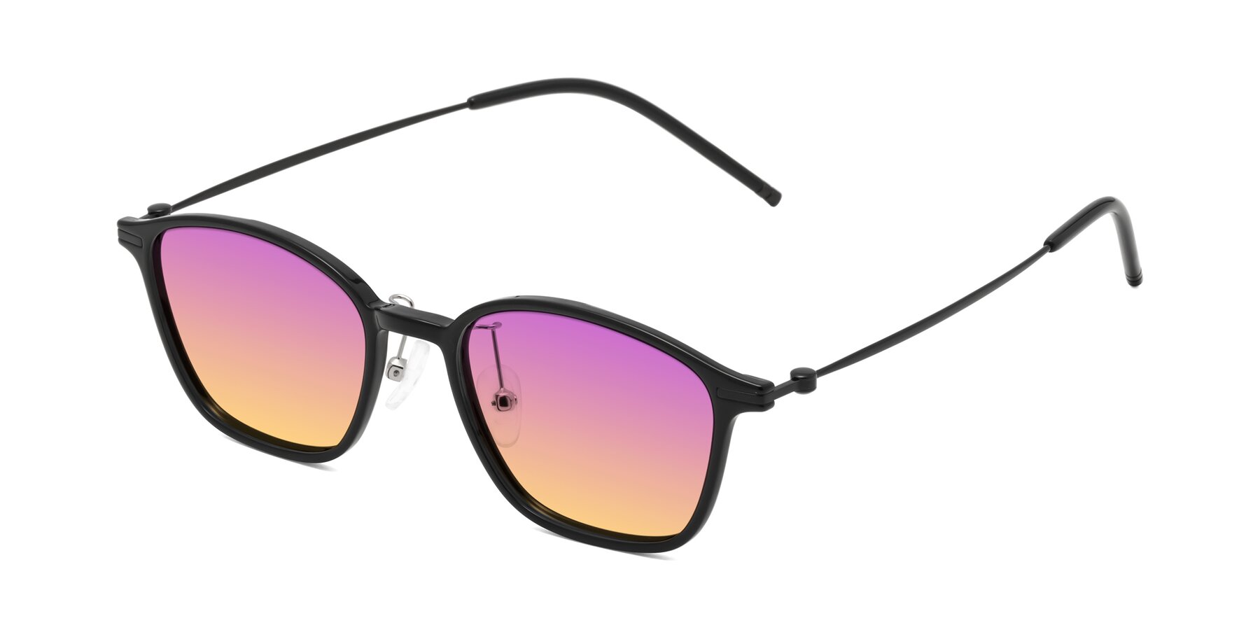 Angle of Cato in Black with Purple / Yellow Gradient Lenses