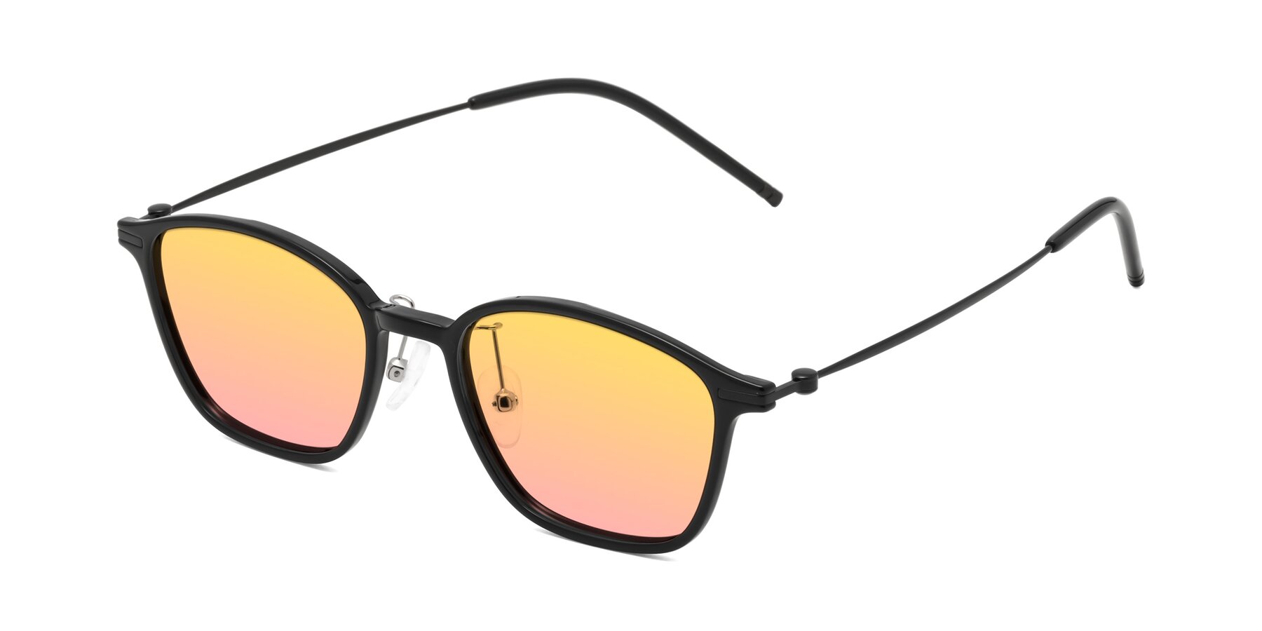 Angle of Cato in Black with Yellow / Pink Gradient Lenses