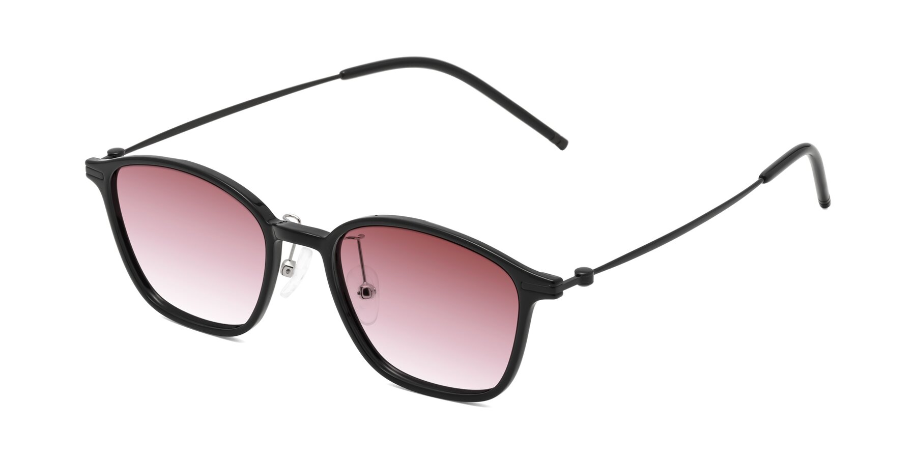 Angle of Cato in Black with Garnet Gradient Lenses