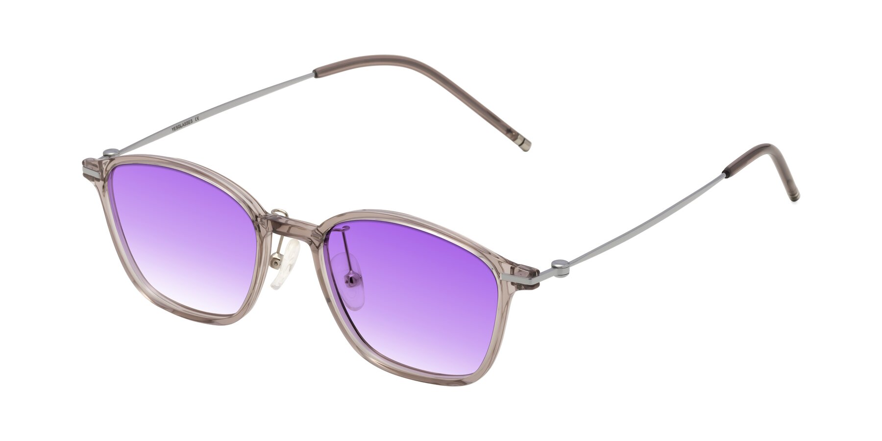 Angle of Cato in Earl Gray with Purple Gradient Lenses