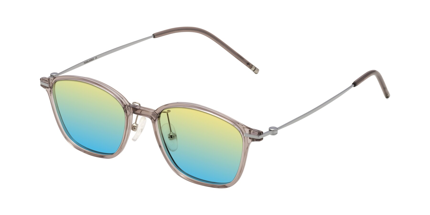 Angle of Cato in Earl Gray with Yellow / Blue Gradient Lenses