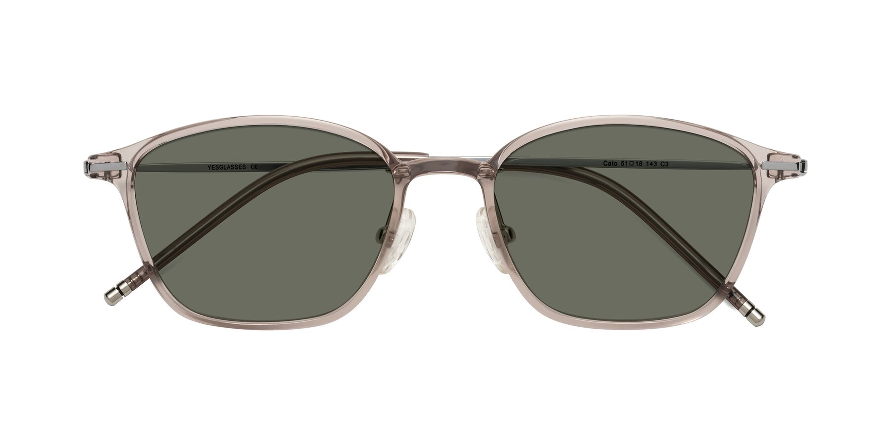 Folded Front of Cato in Earl Gray with Gray Polarized Lenses