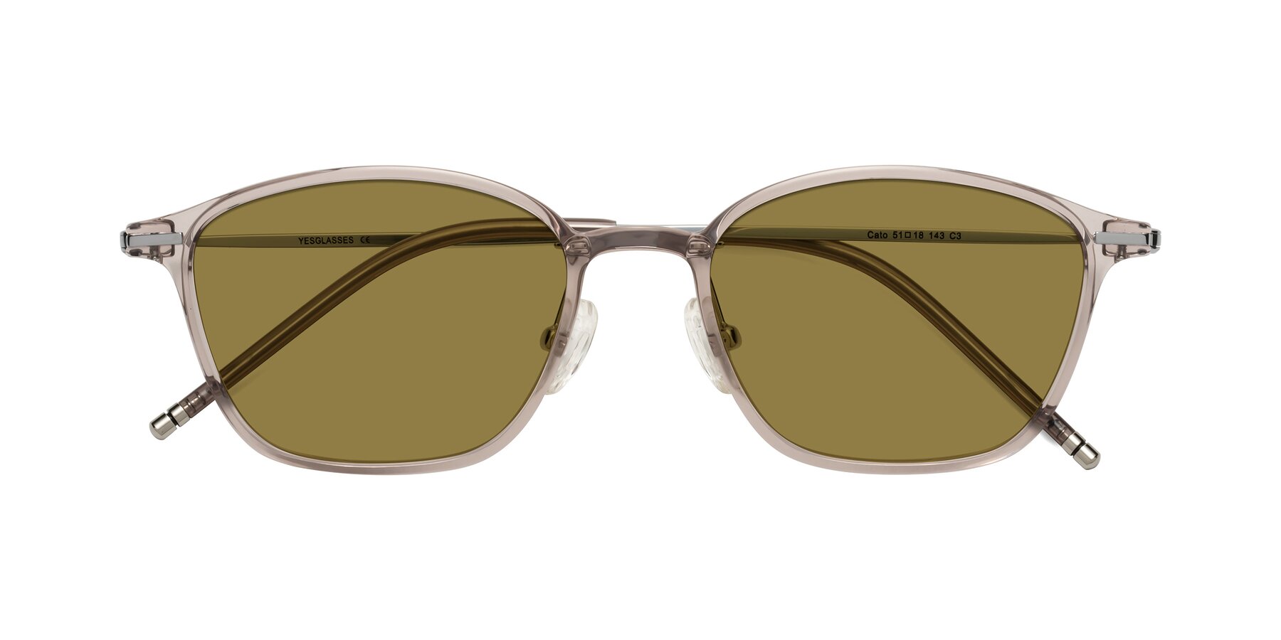 Folded Front of Cato in Earl Gray with Brown Polarized Lenses