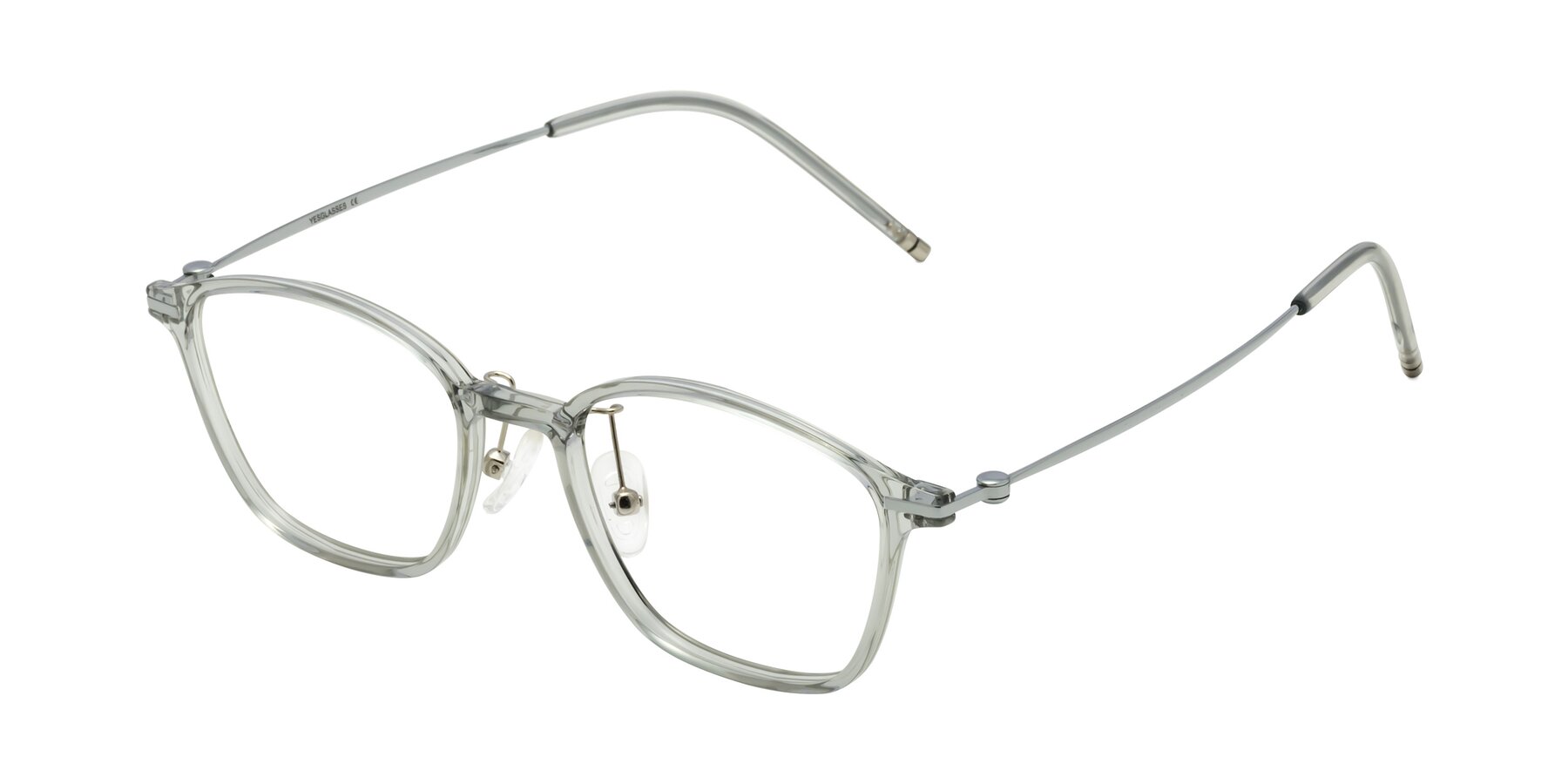 Angle of Cato in Light Gray with Clear Eyeglass Lenses