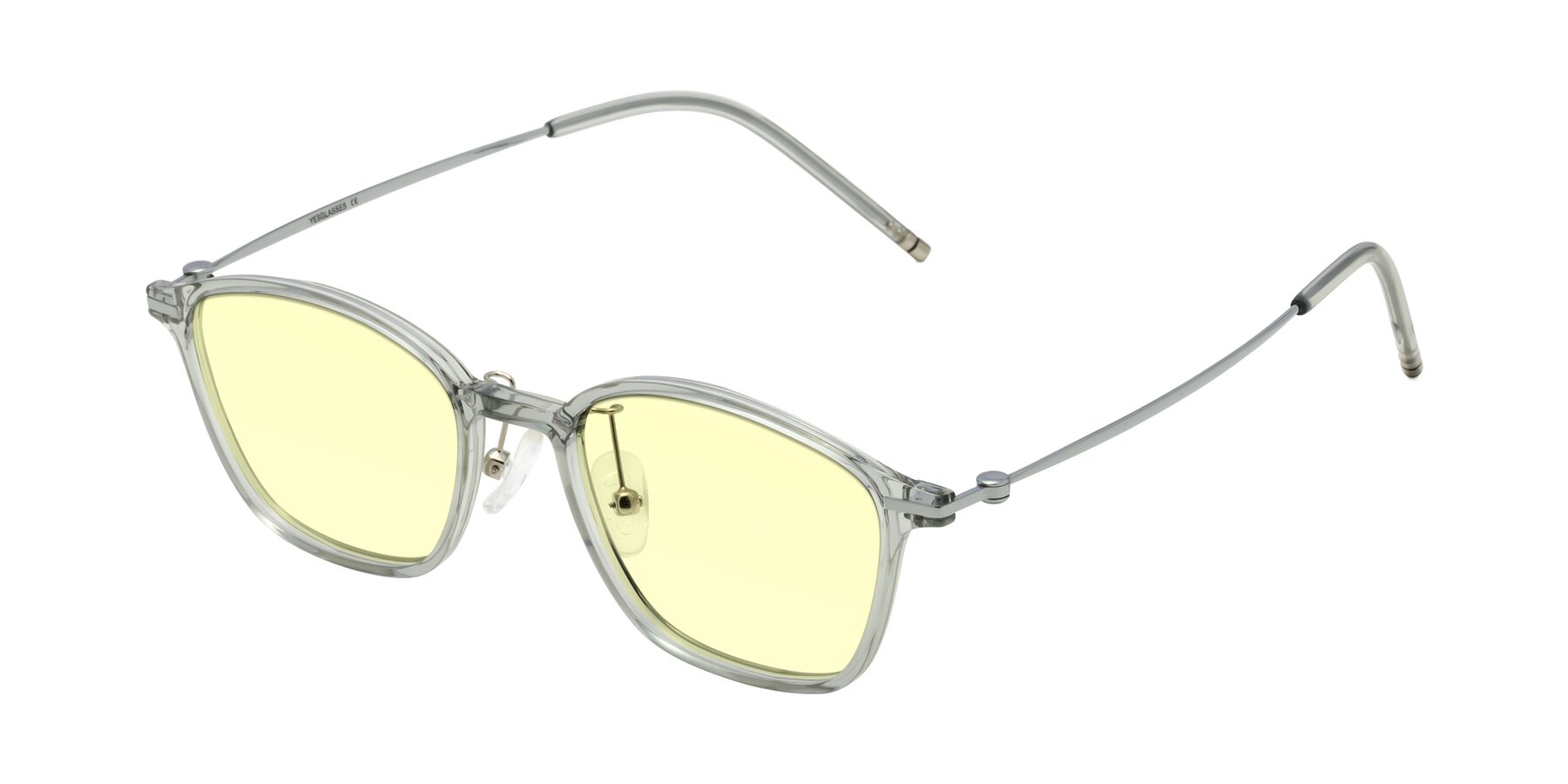 Angle of Cato in Light Gray with Light Yellow Tinted Lenses