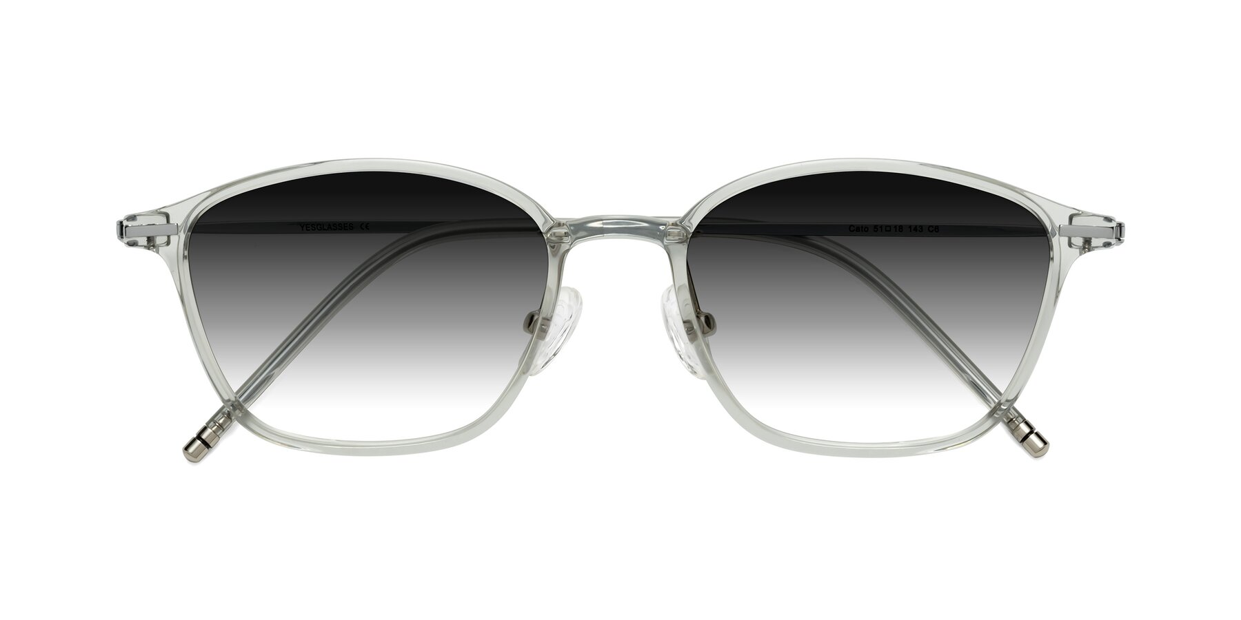 Folded Front of Cato in Light Gray with Gray Gradient Lenses