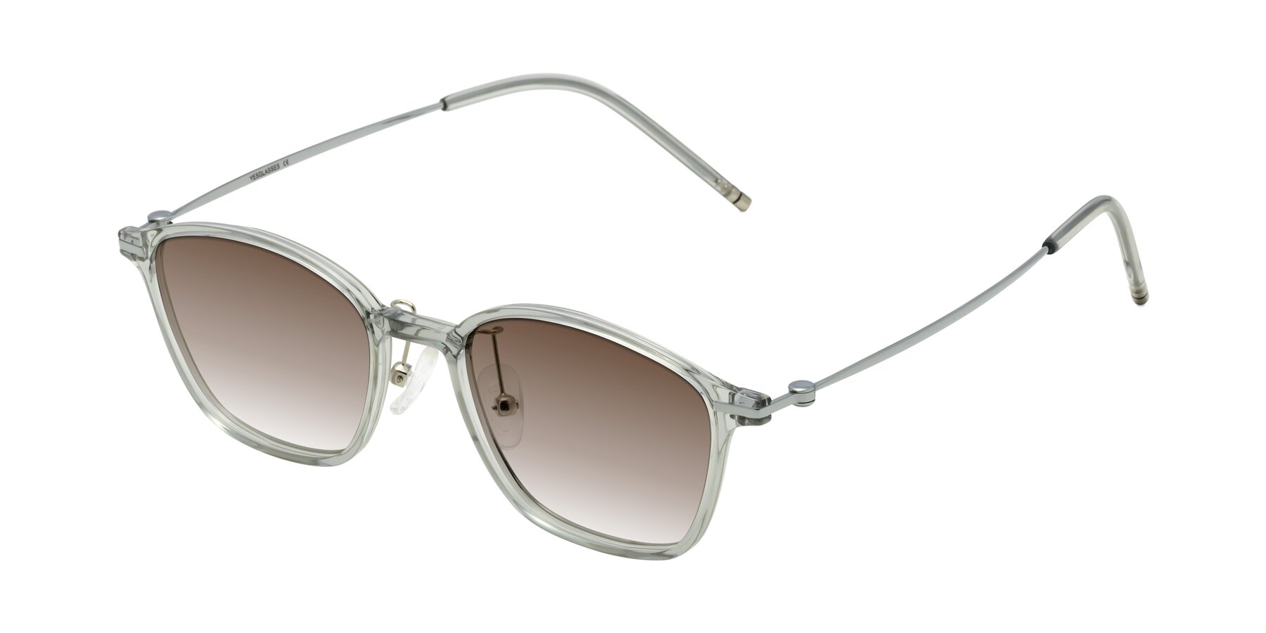 Angle of Cato in Light Gray with Brown Gradient Lenses
