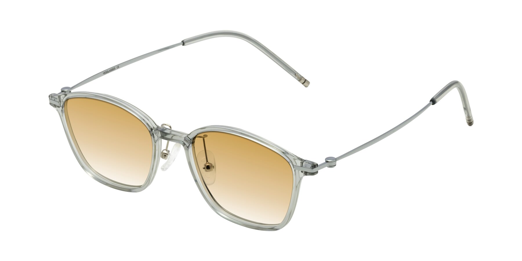 Angle of Cato in Light Gray with Champagne Gradient Lenses
