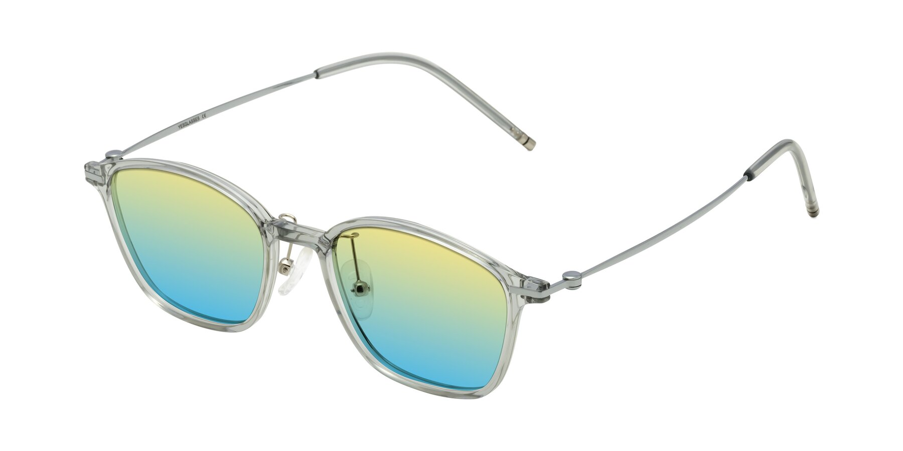 Angle of Cato in Light Gray with Yellow / Blue Gradient Lenses