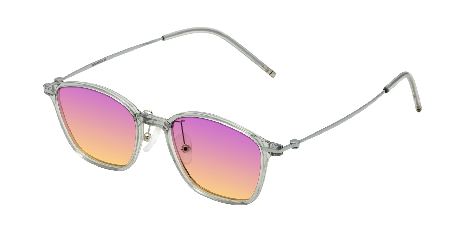 Angle of Cato in Light Gray with Purple / Yellow Gradient Lenses