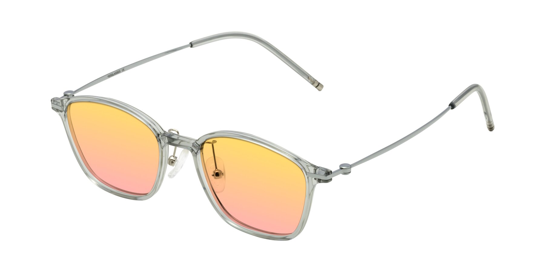 Angle of Cato in Light Gray with Yellow / Pink Gradient Lenses