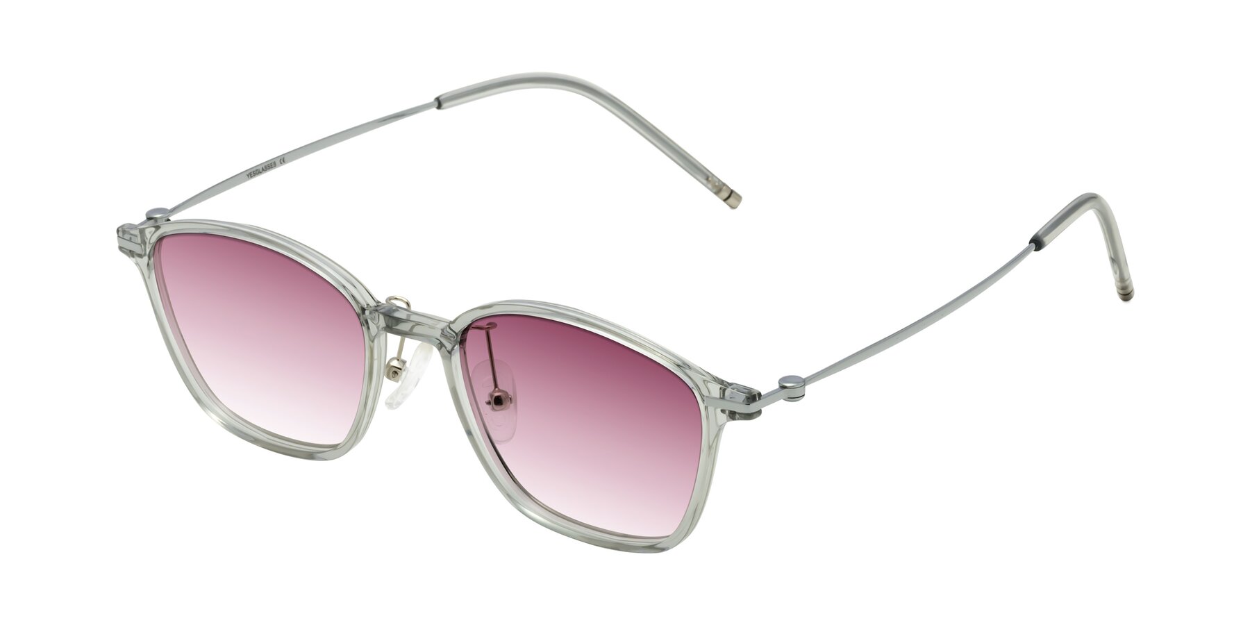 Angle of Cato in Light Gray with Wine Gradient Lenses