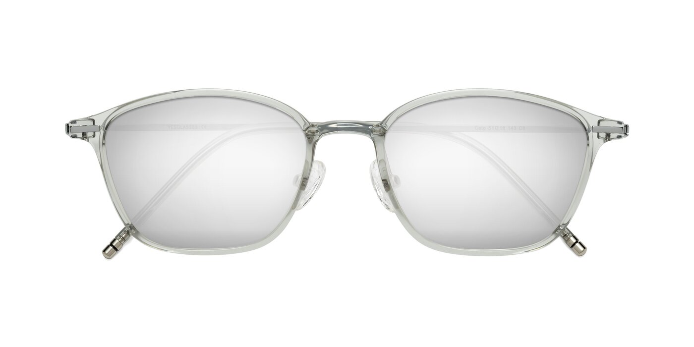 Cato - Light Gray Flash Mirrored Sunglasses