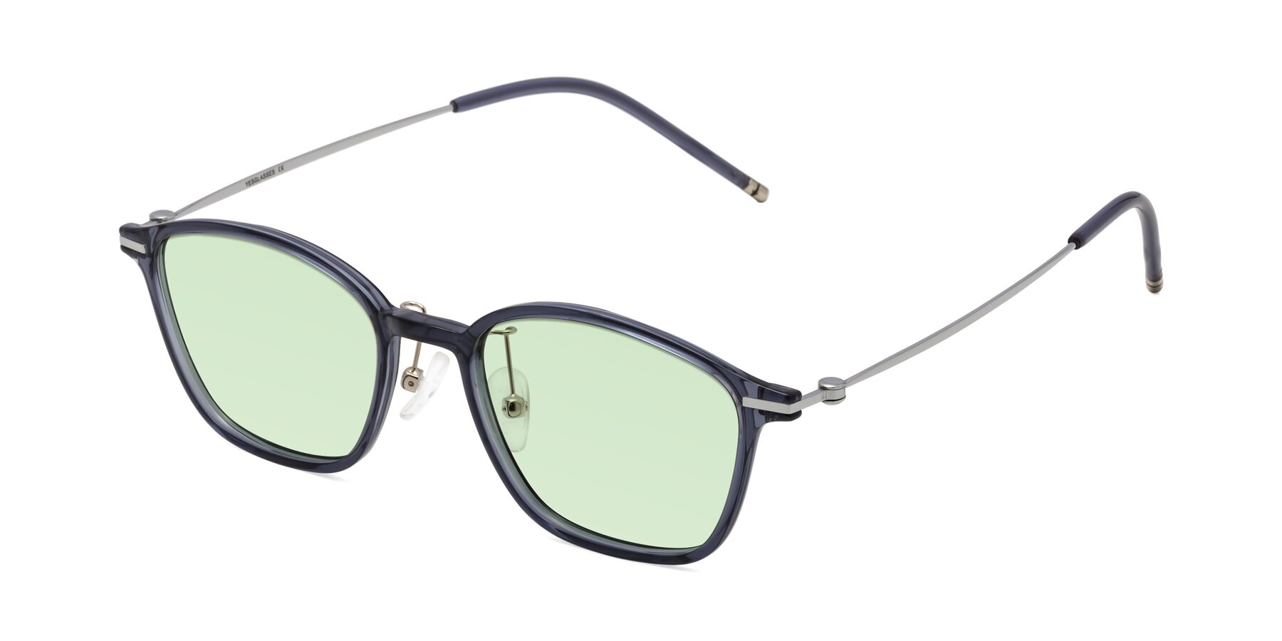 Angle of Cato in Grayish Blue with Light Green Tinted Lenses