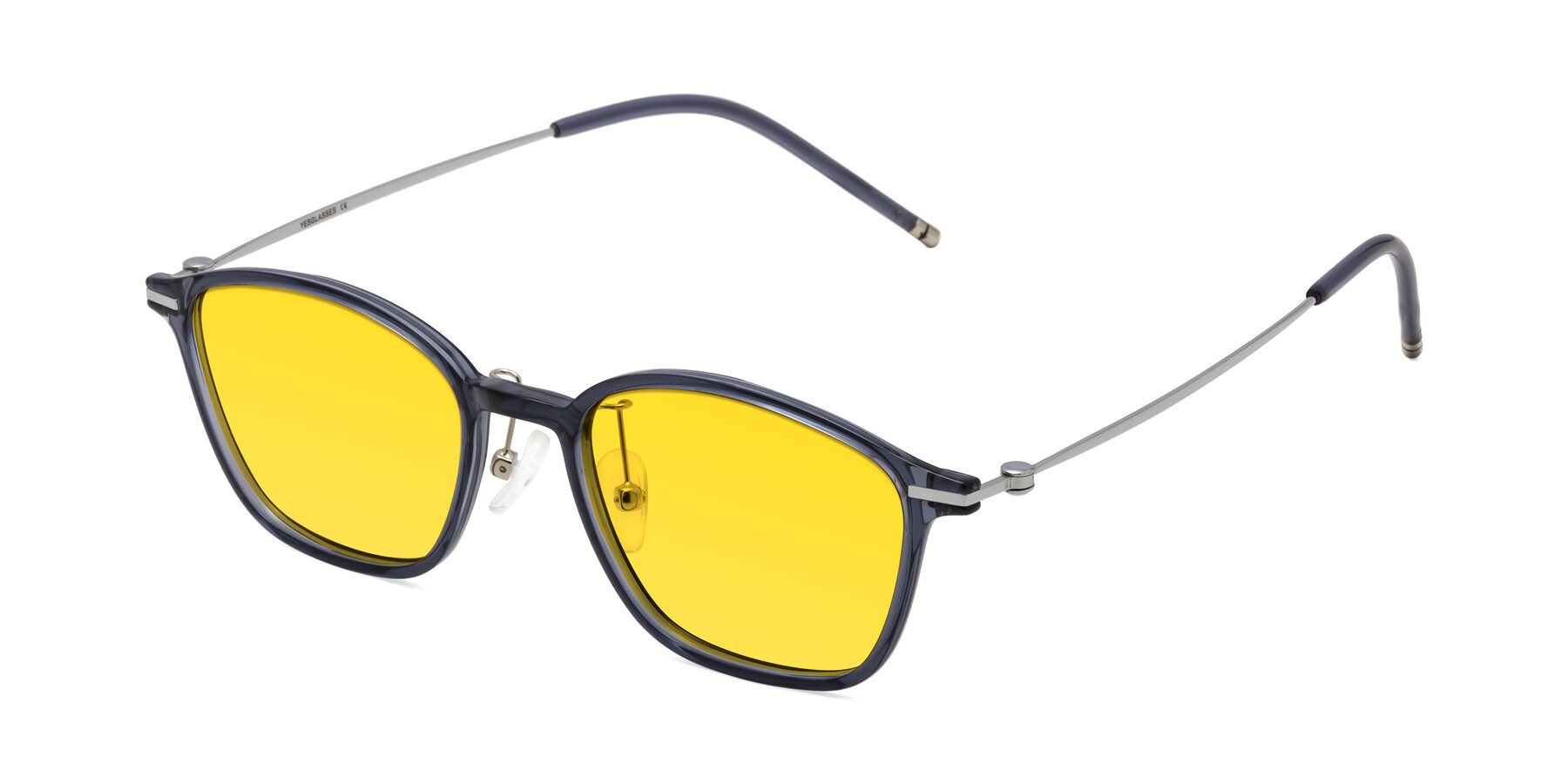 Angle of Cato in Grayish Blue with Yellow Tinted Lenses