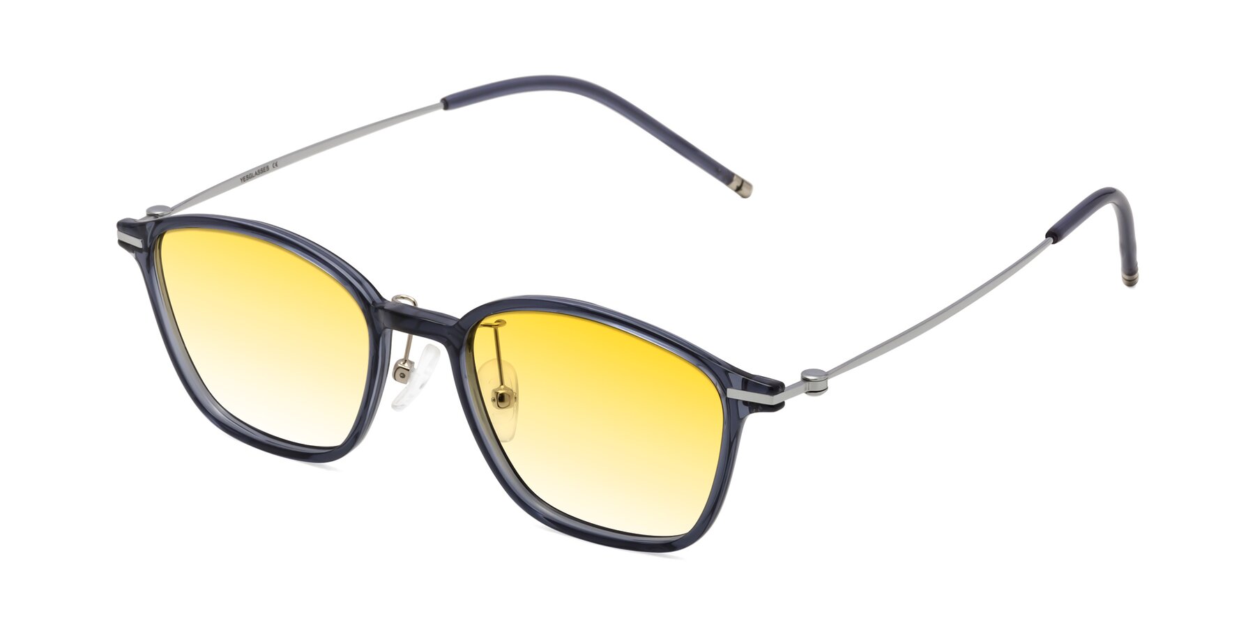 Angle of Cato in Grayish Blue with Yellow Gradient Lenses