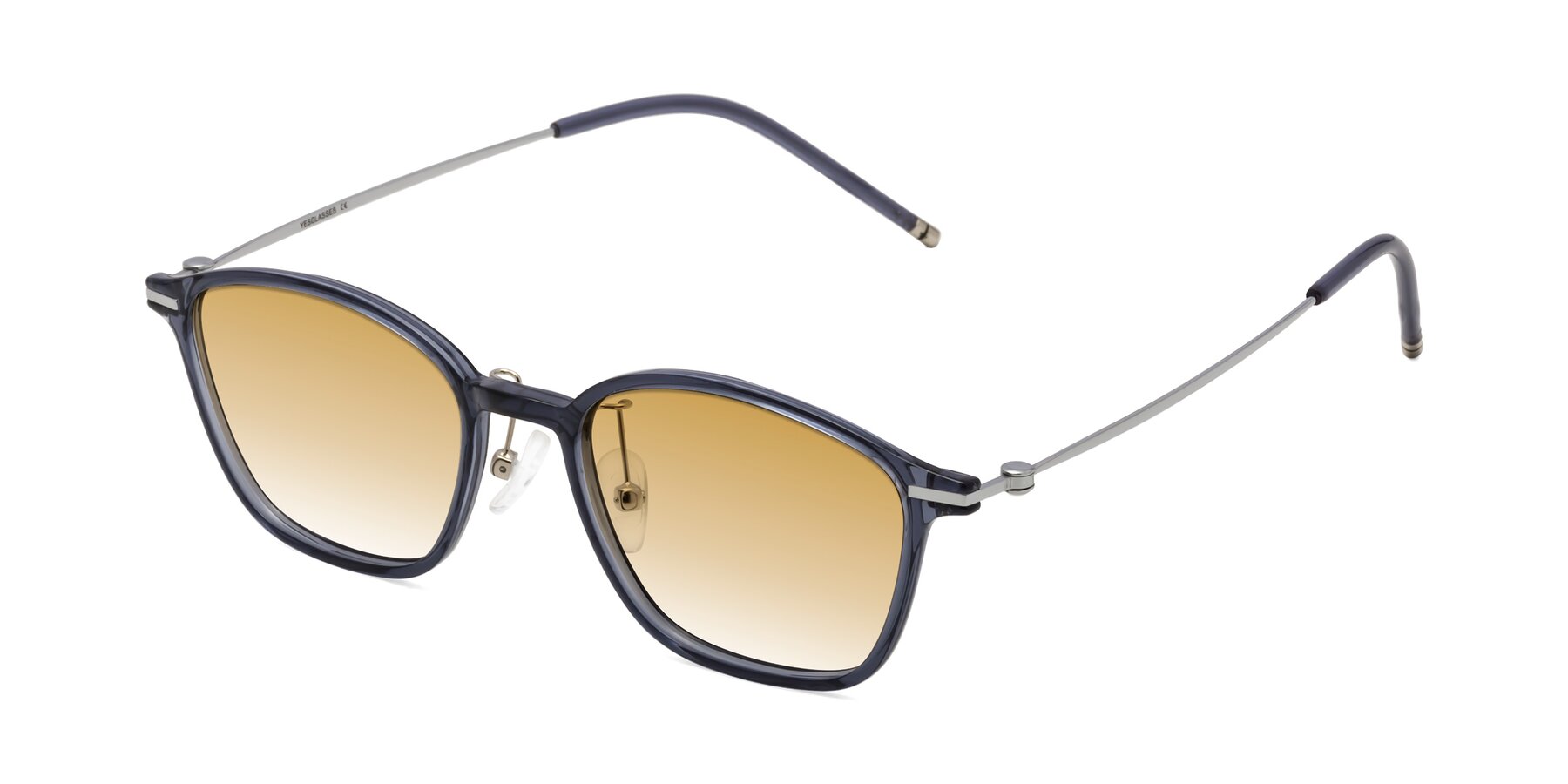 Angle of Cato in Grayish Blue with Champagne Gradient Lenses