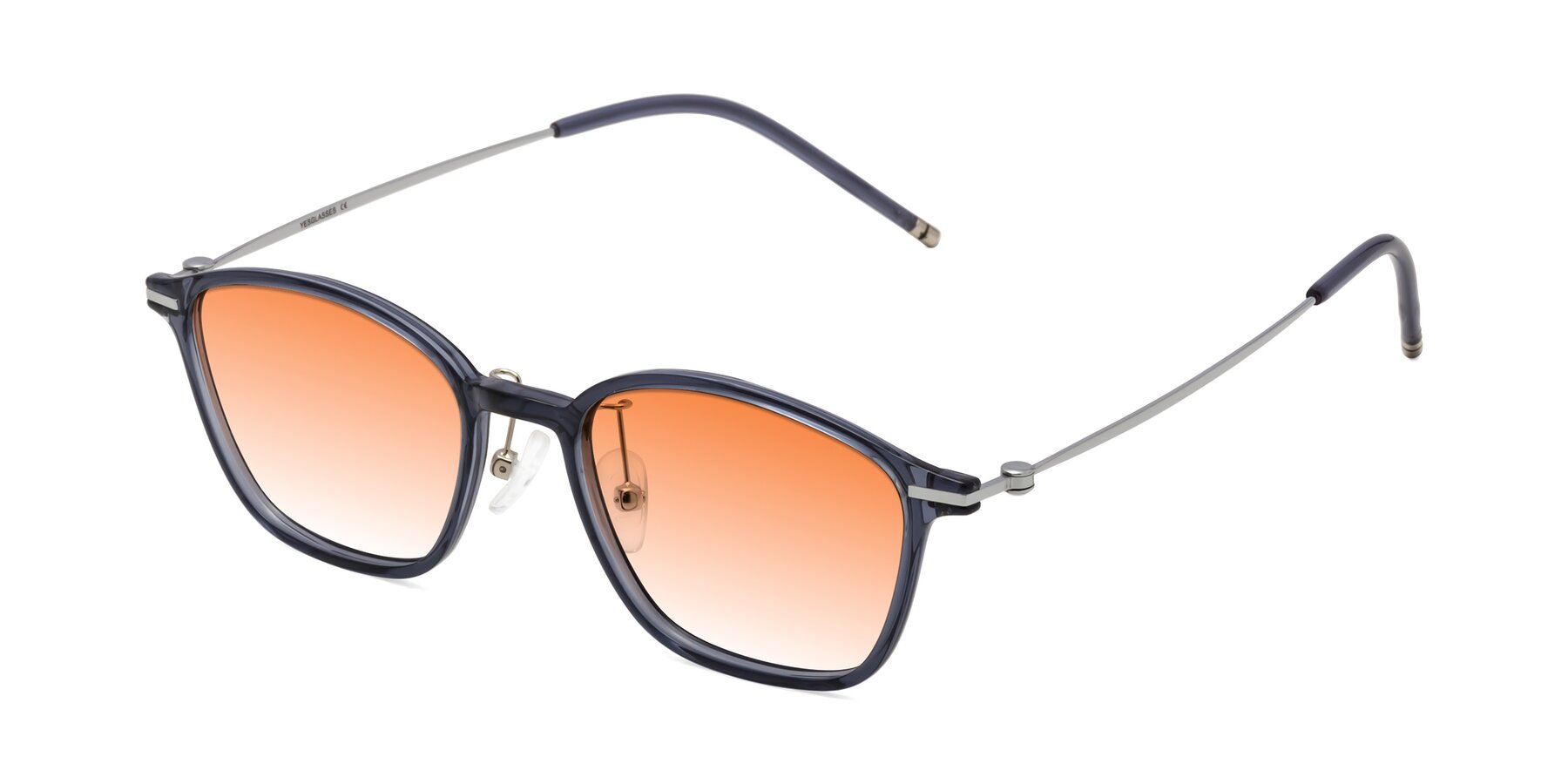 Angle of Cato in Grayish Blue with Orange Gradient Lenses