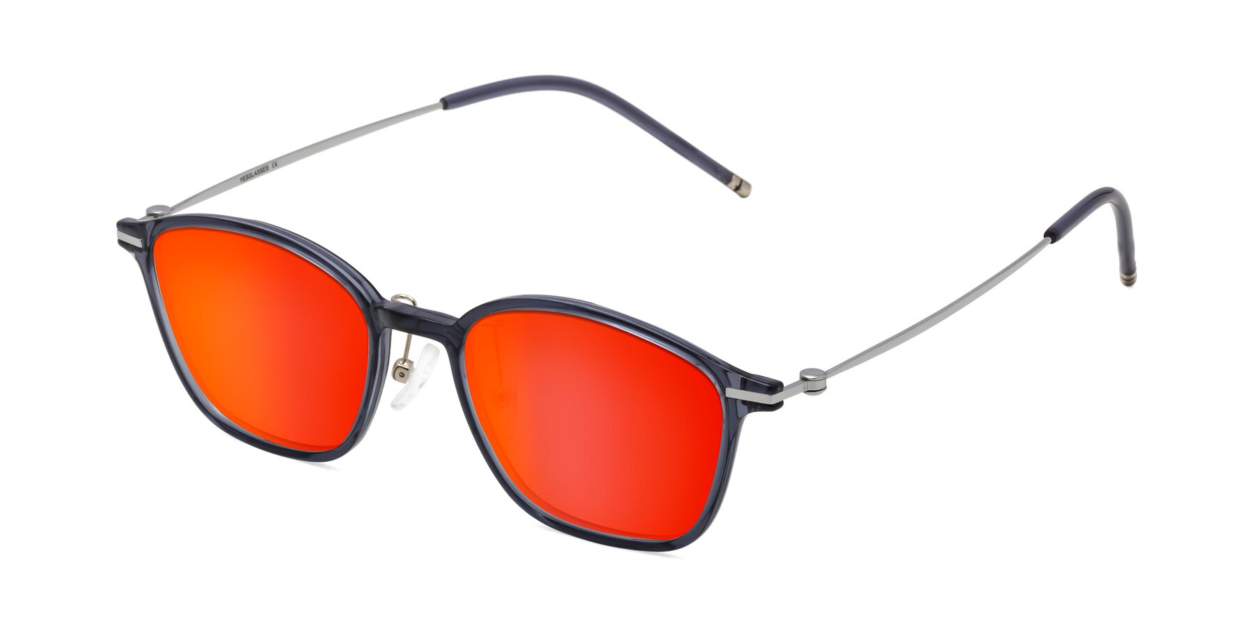 Angle of Cato in Grayish Blue with Red Gold Mirrored Lenses