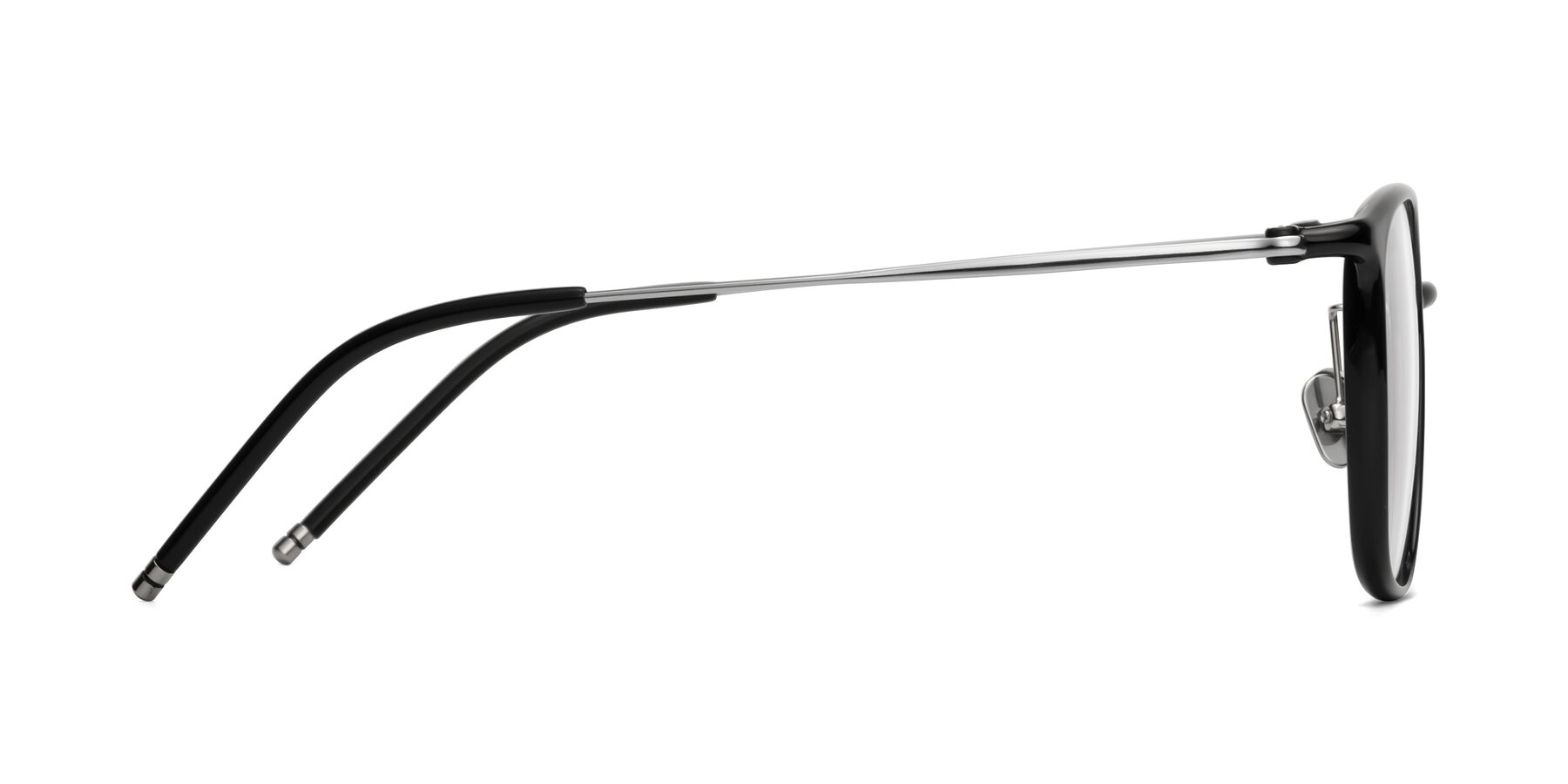 Side of Manlius in Black with Clear Eyeglass Lenses