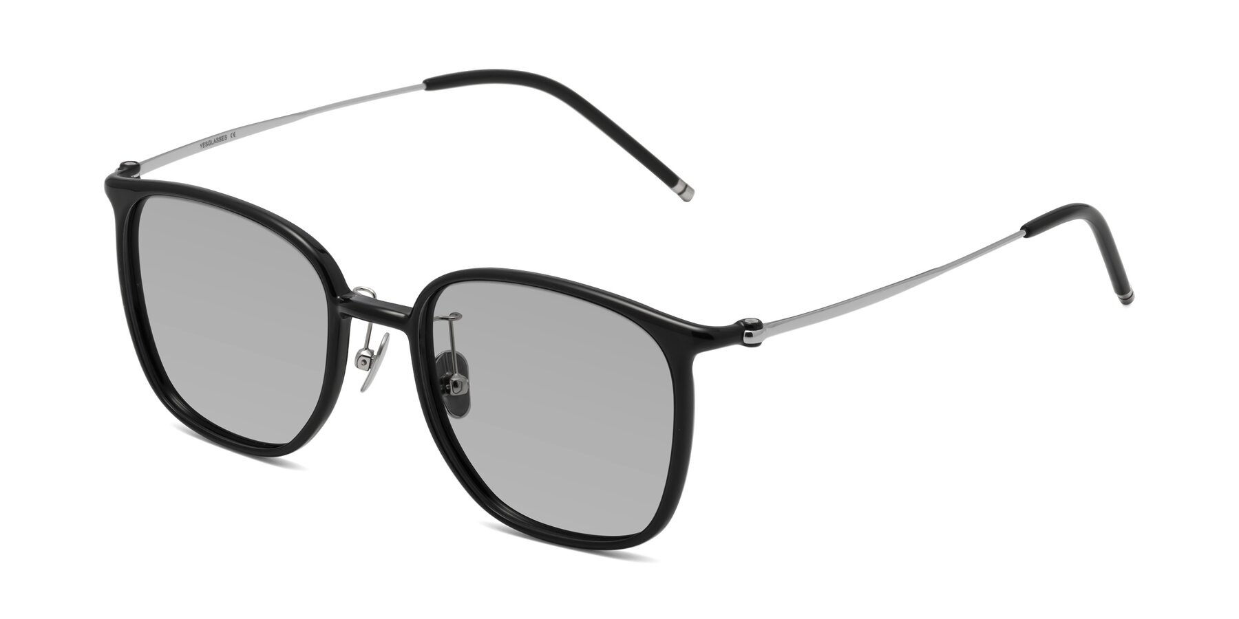 Angle of Manlius in Black with Light Gray Tinted Lenses