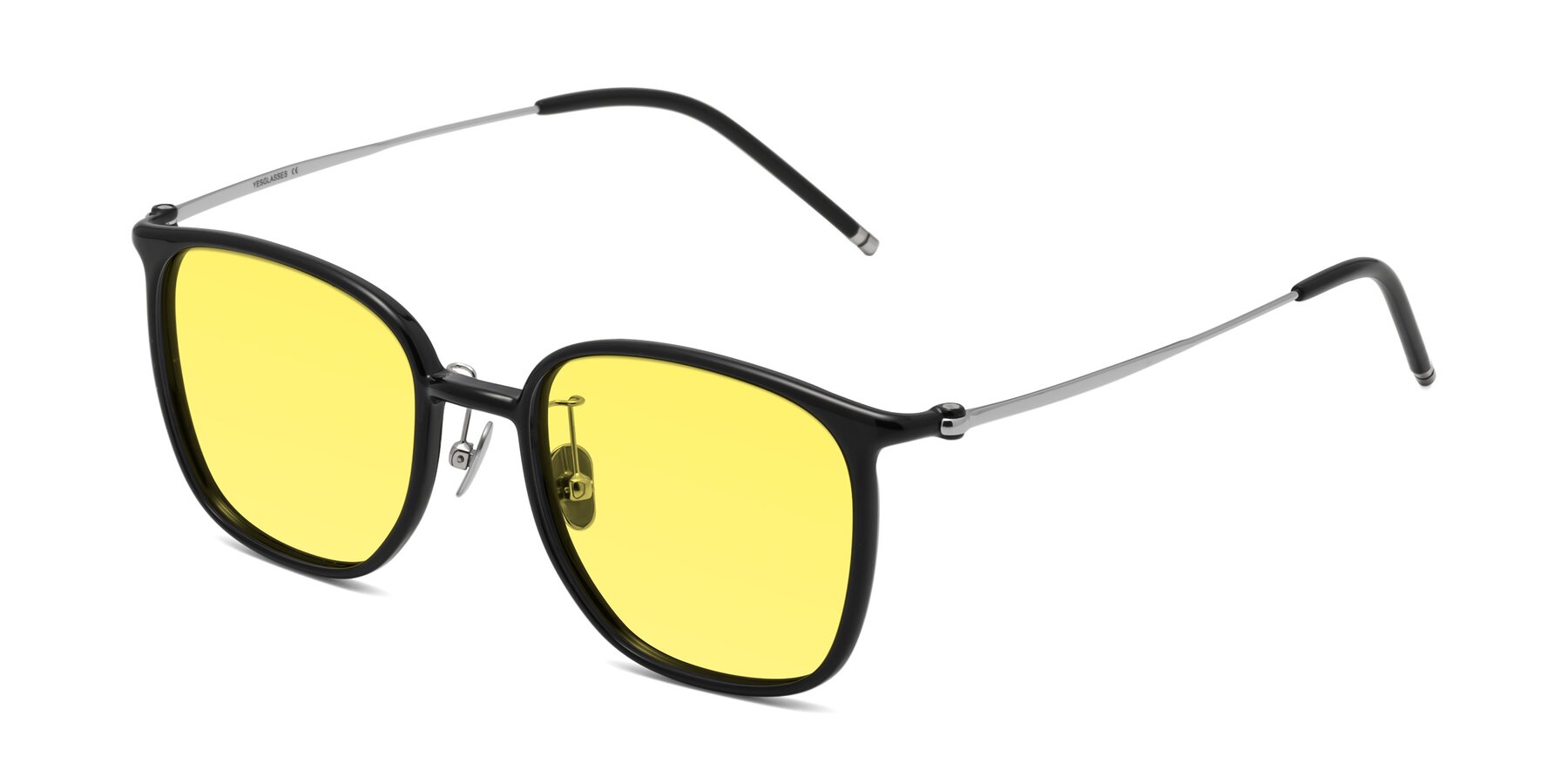 Angle of Manlius in Black with Medium Yellow Tinted Lenses