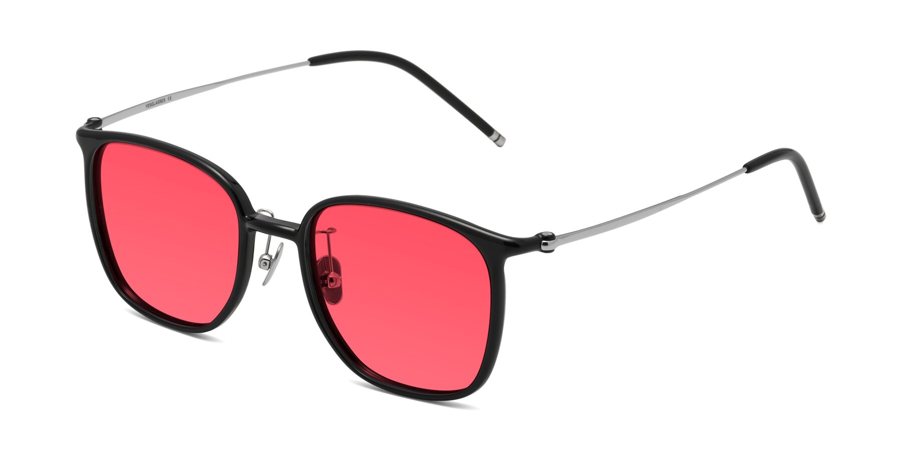Angle of Manlius in Black with Red Tinted Lenses