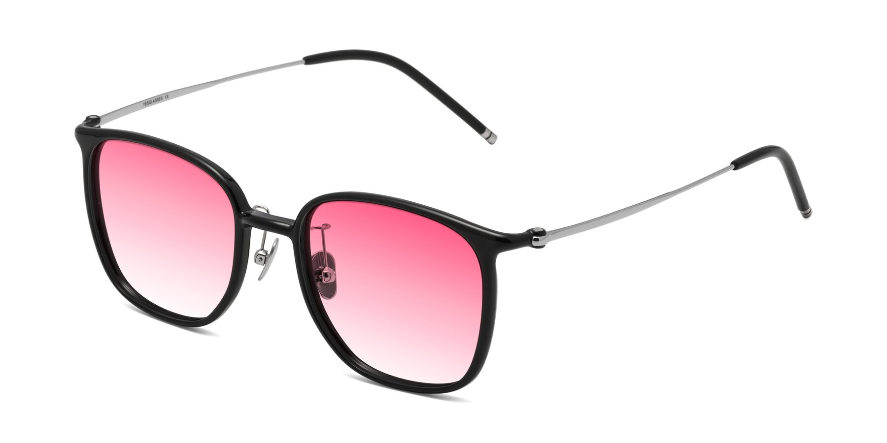 Angle of Manlius in Black with Pink Gradient Lenses