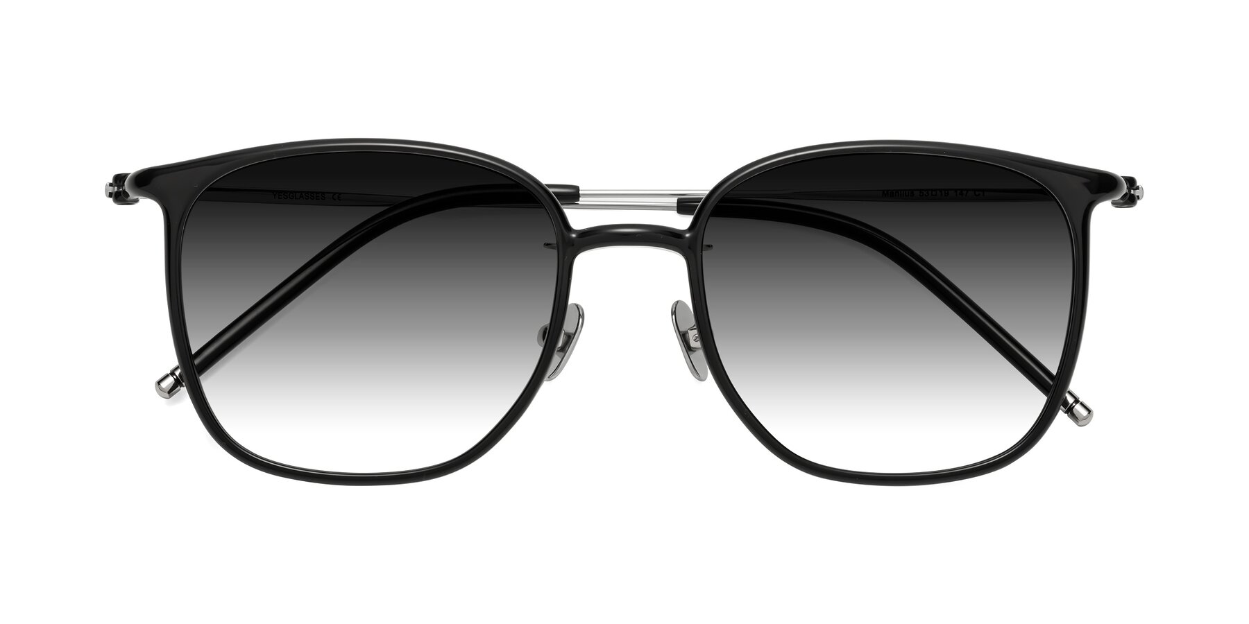 Folded Front of Manlius in Black with Gray Gradient Lenses