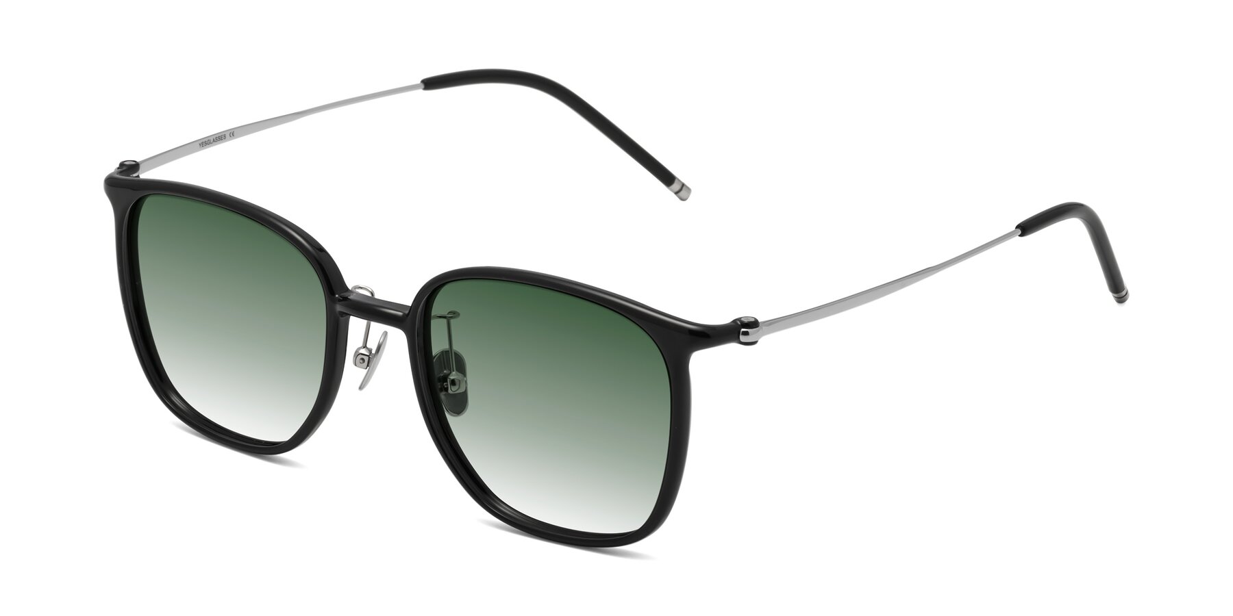 Angle of Manlius in Black with Green Gradient Lenses