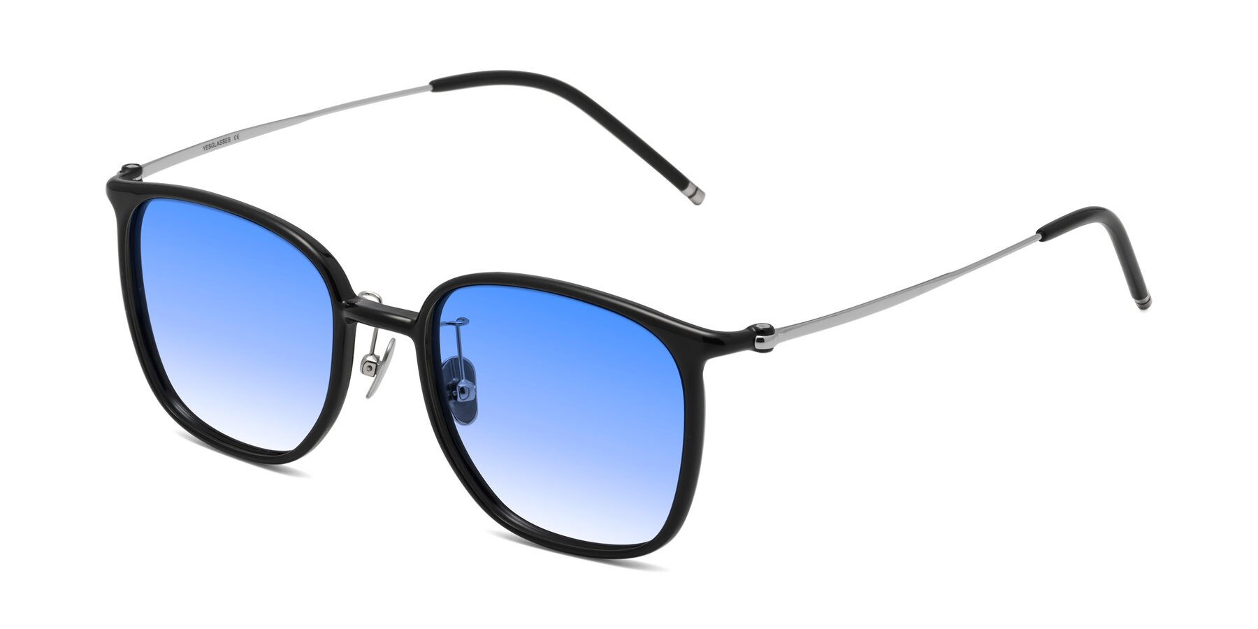 Angle of Manlius in Black with Blue Gradient Lenses