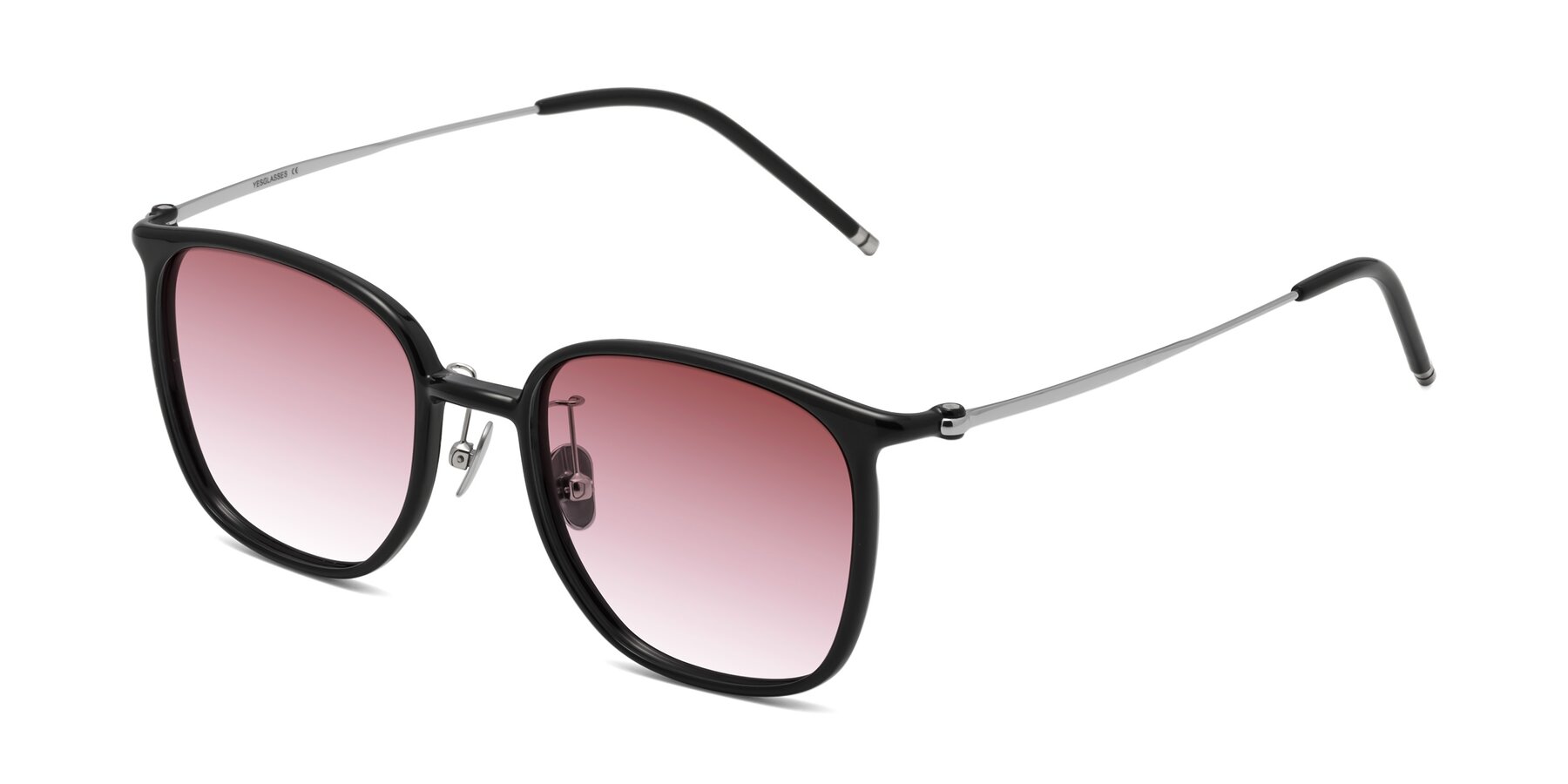 Angle of Manlius in Black with Garnet Gradient Lenses