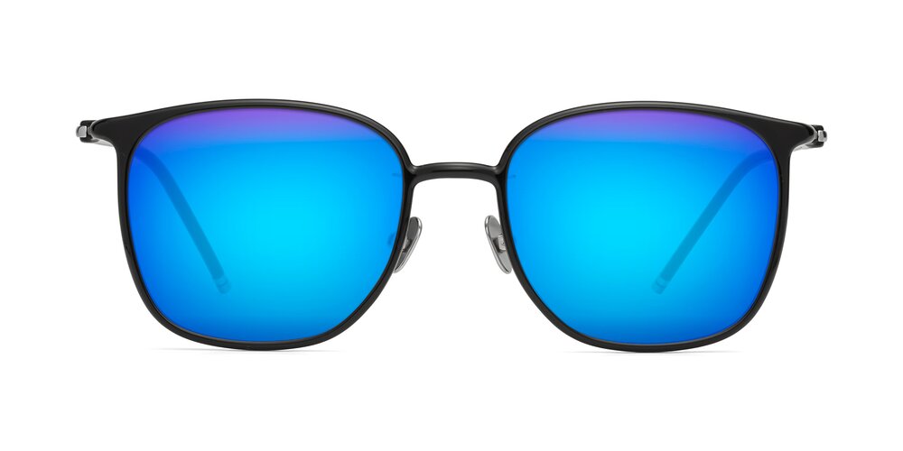 Manlius - Black Flash Mirrored Sunglasses