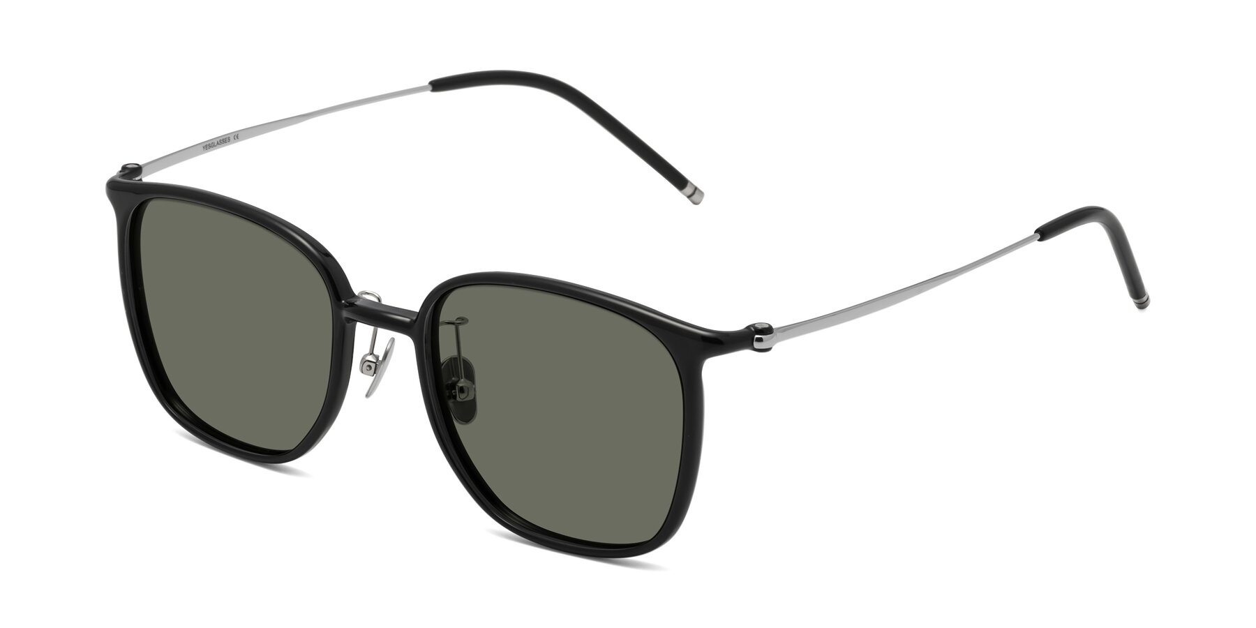 Angle of Manlius in Black with Gray Polarized Lenses
