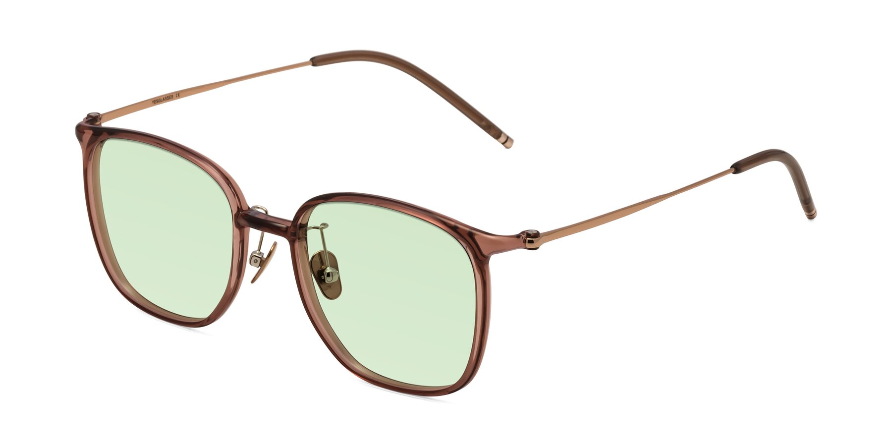 Angle of Manlius in Redwood with Light Green Tinted Lenses