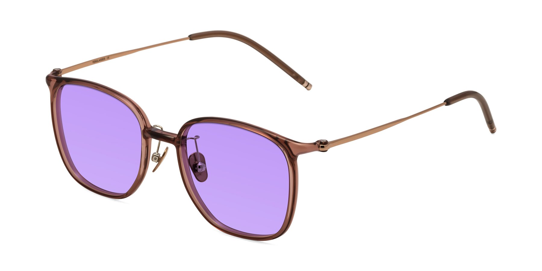 Angle of Manlius in Redwood with Medium Purple Tinted Lenses