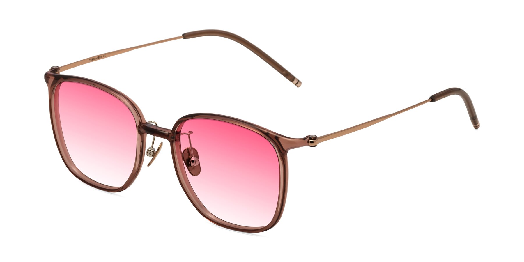 Angle of Manlius in Redwood with Pink Gradient Lenses