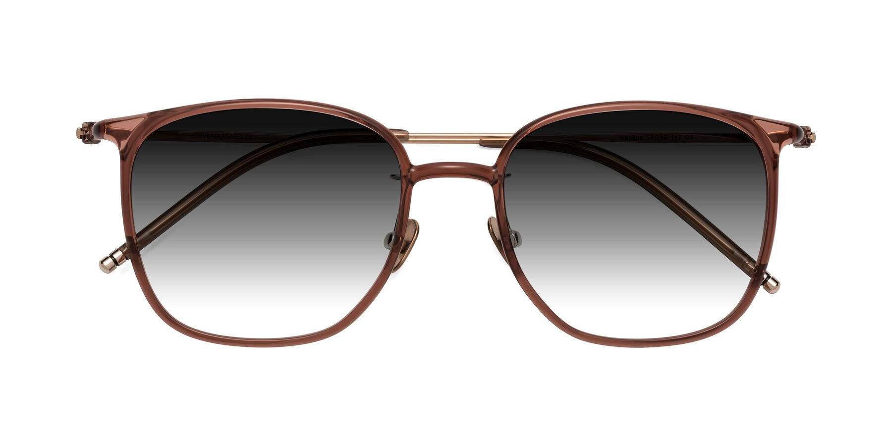Folded Front of Manlius in Redwood with Gray Gradient Lenses