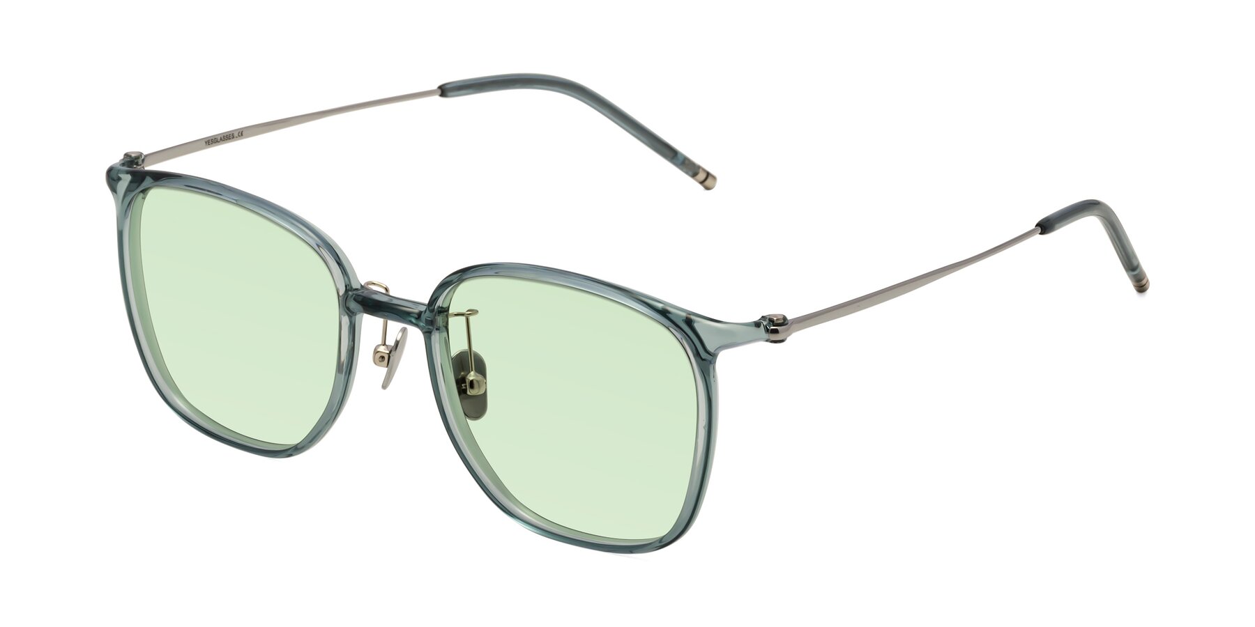 Angle of Manlius in Teal with Light Green Tinted Lenses