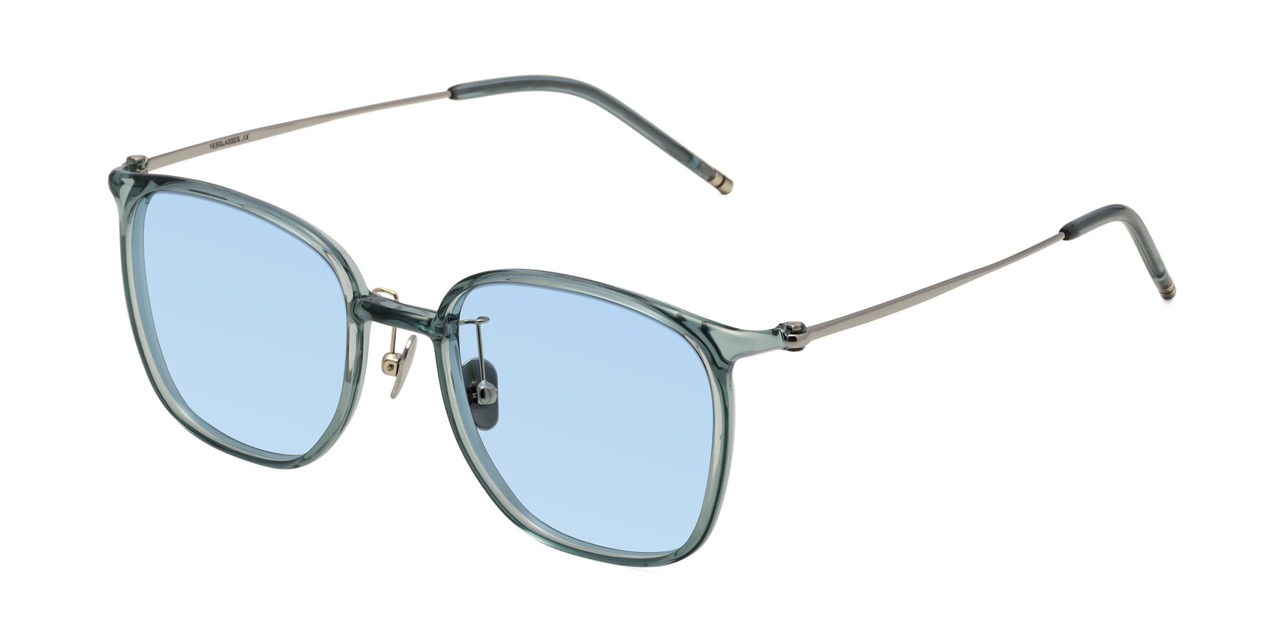 Angle of Manlius in Teal with Light Blue Tinted Lenses